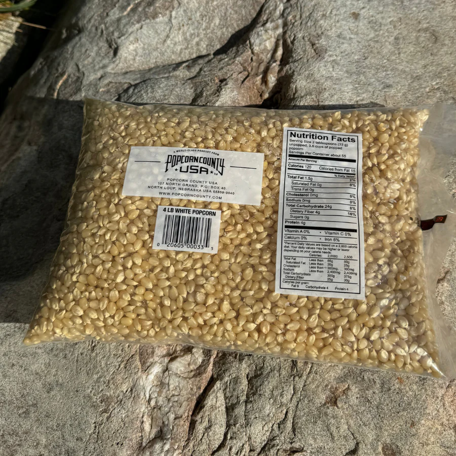 White Un-Popped Popcorn Kernels | 4 lb | Pack of 2 | Non-GMO | Popcorn County USA | North Loup Valley - Image 5