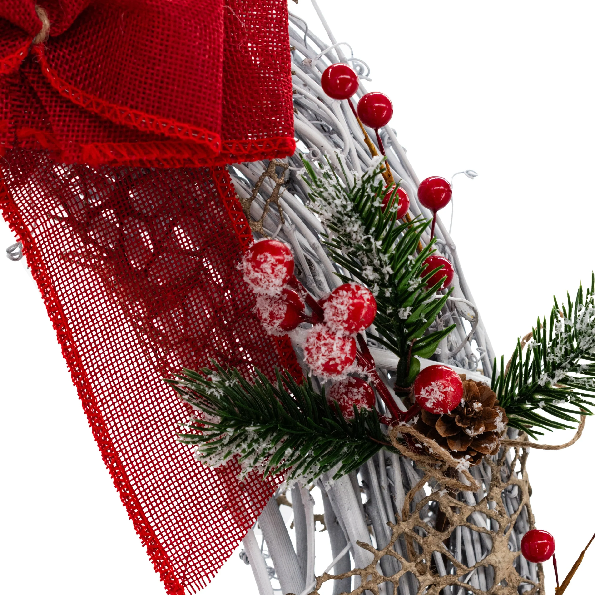White Winter/Christmas Wreath | KJ Made - Image 3