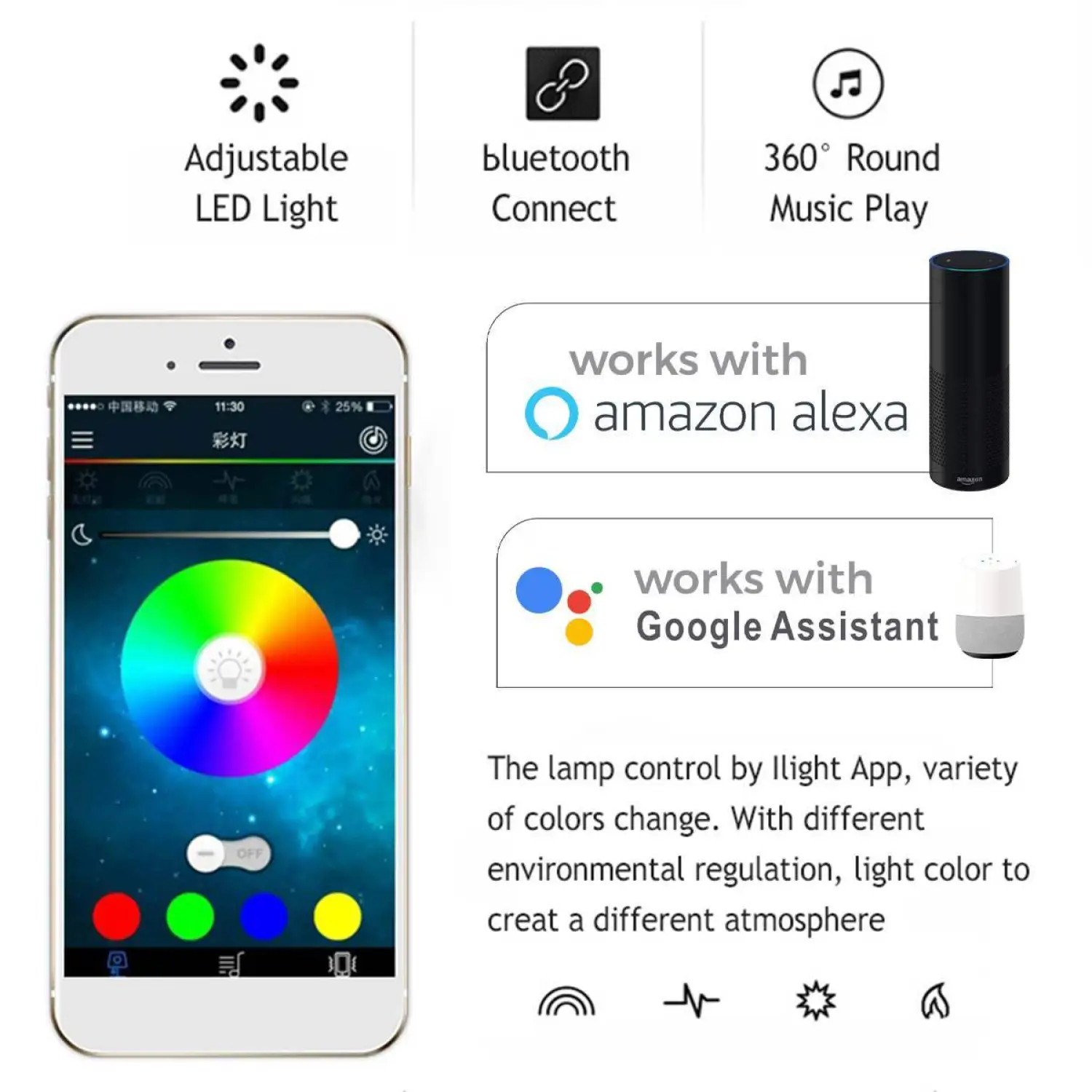 WiFi and Bluetooth LED Smart Ceiling Lights with App Control - Image 5