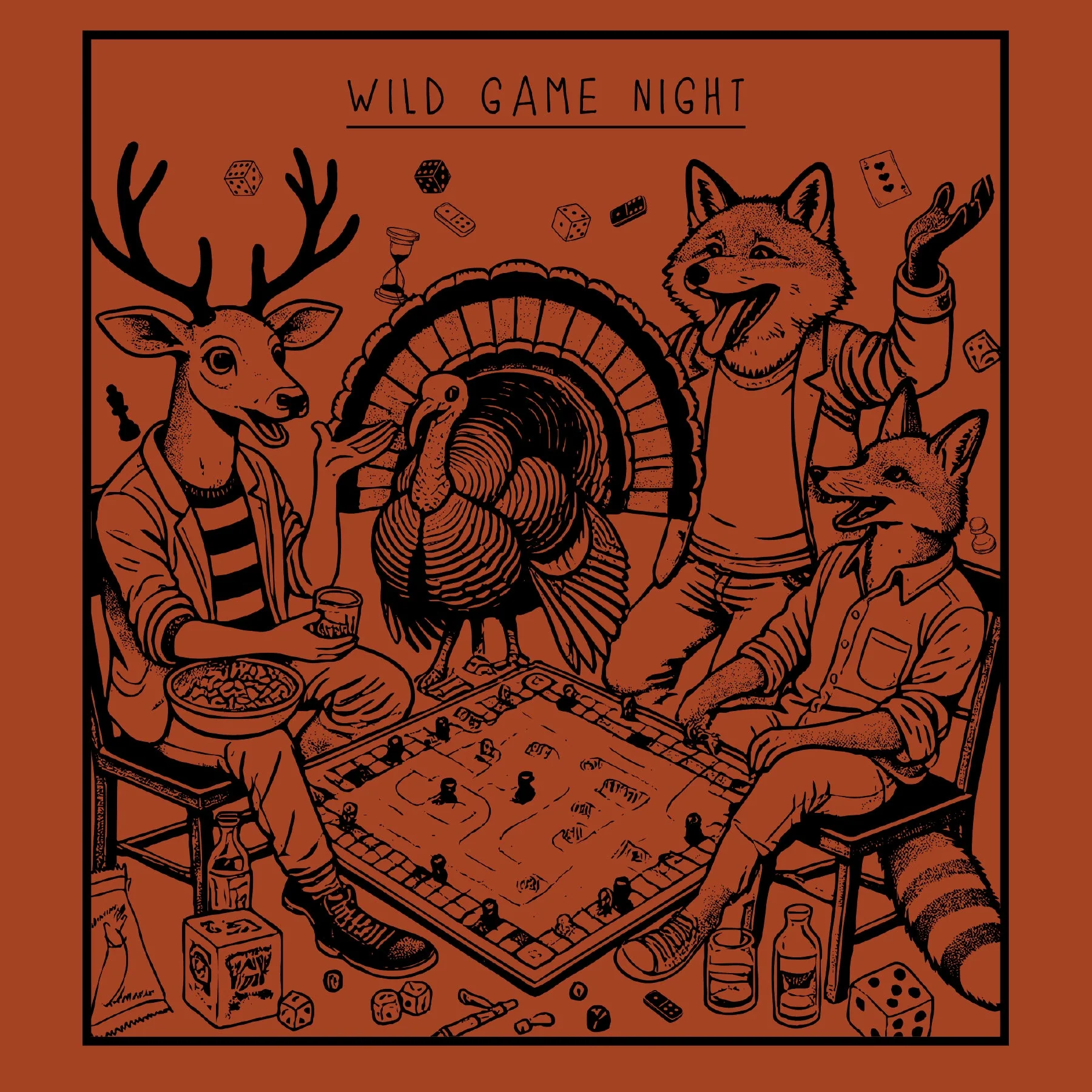 Wild Game Night T-Shirt | Multiple Sizes | The Hex + The Hive - Image 2