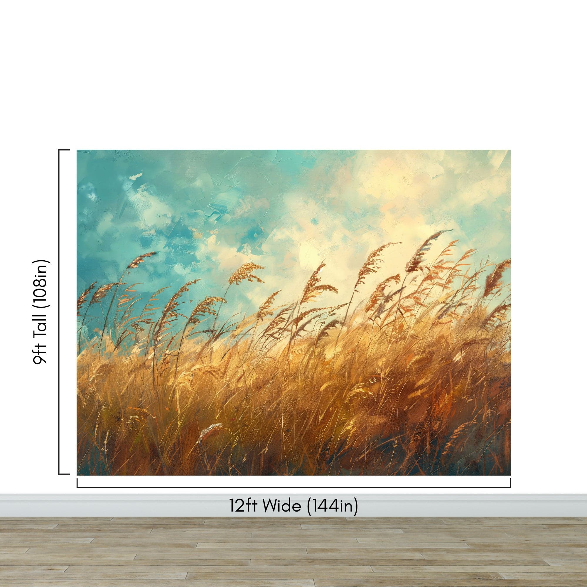 Wildgrass Wallpaper Mural. Rustic Country Farmhouse Theme. #7017 - Image 11