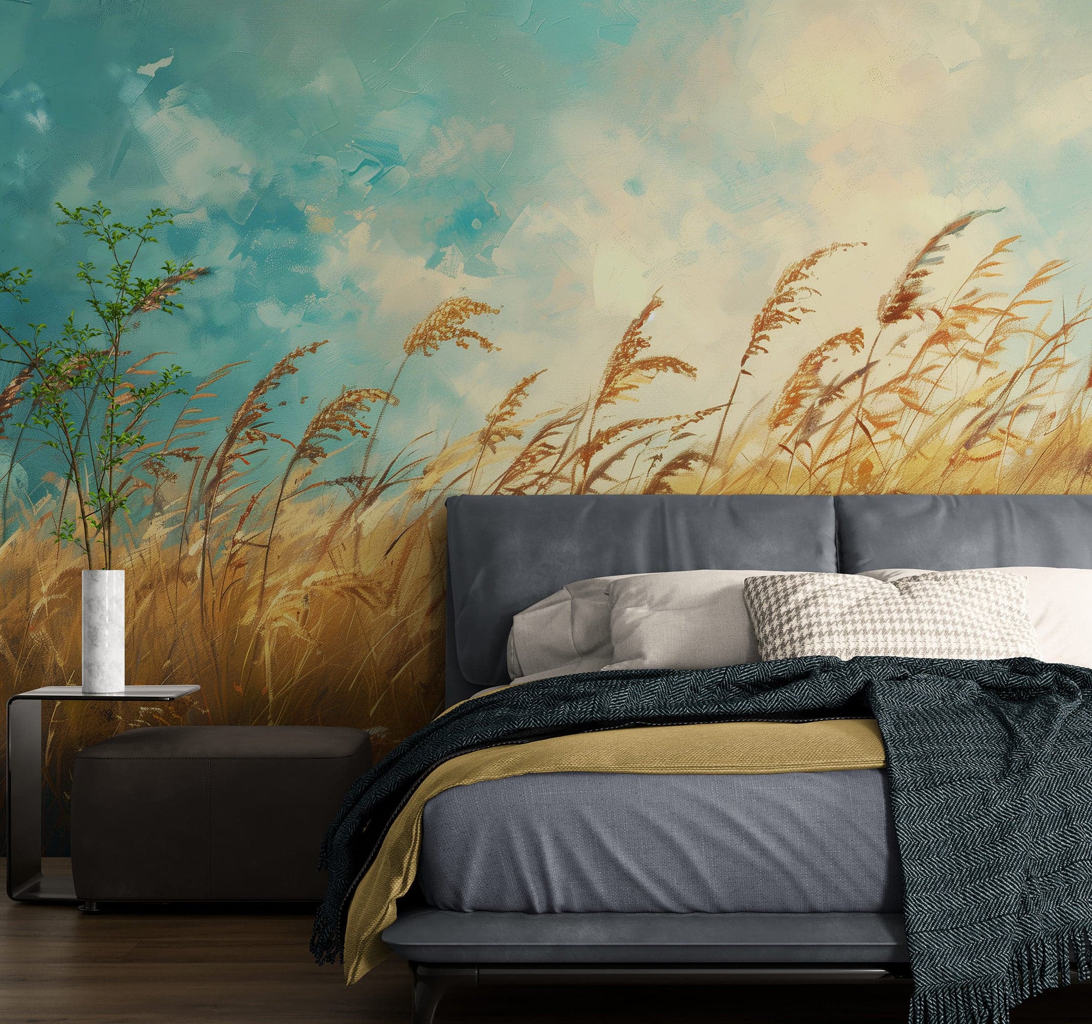 Wildgrass Wallpaper Mural. Rustic Country Farmhouse Theme. #7017 - Image 2