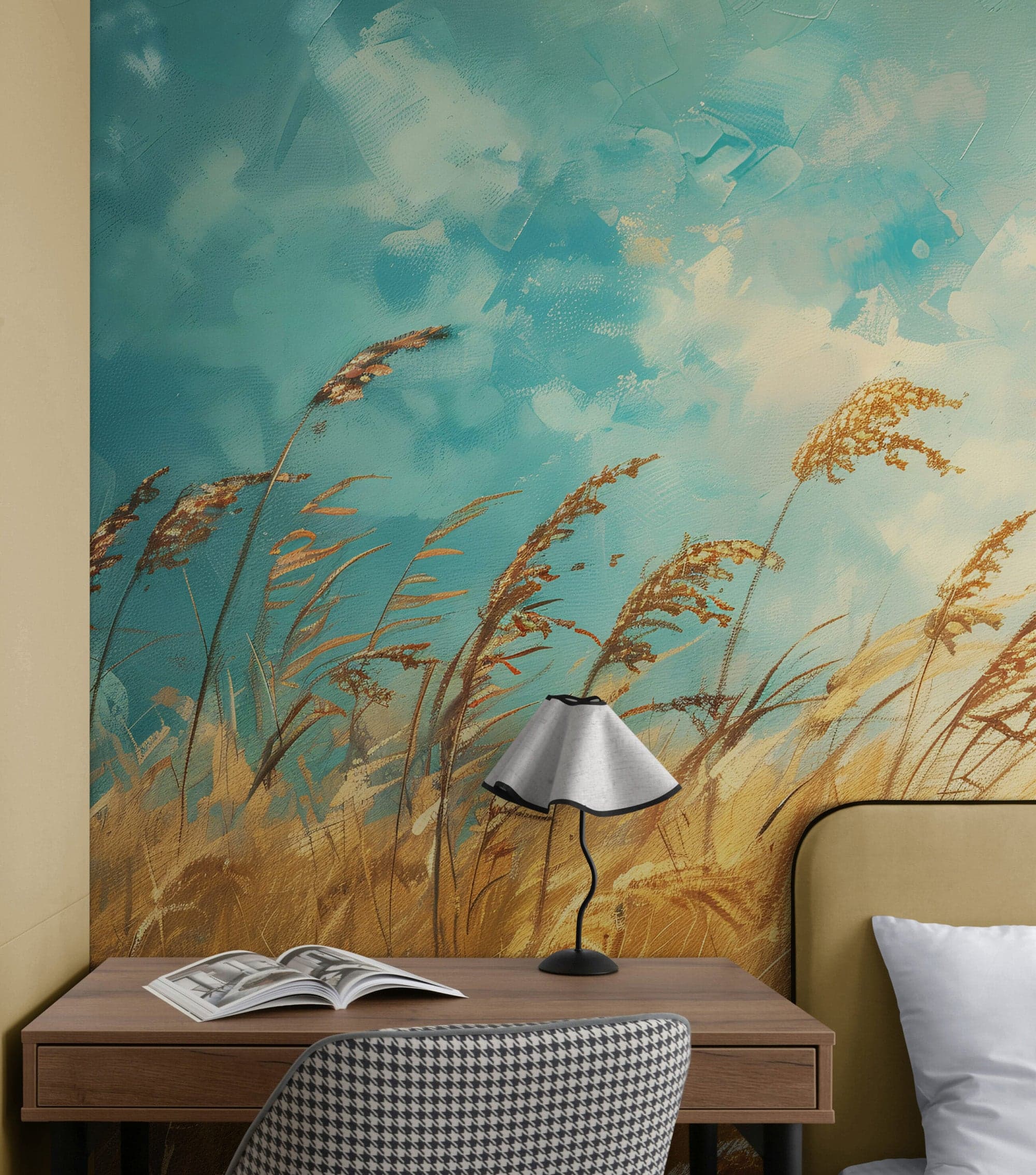 Wildgrass Wallpaper Mural. Rustic Country Farmhouse Theme. #7017 - Image 3