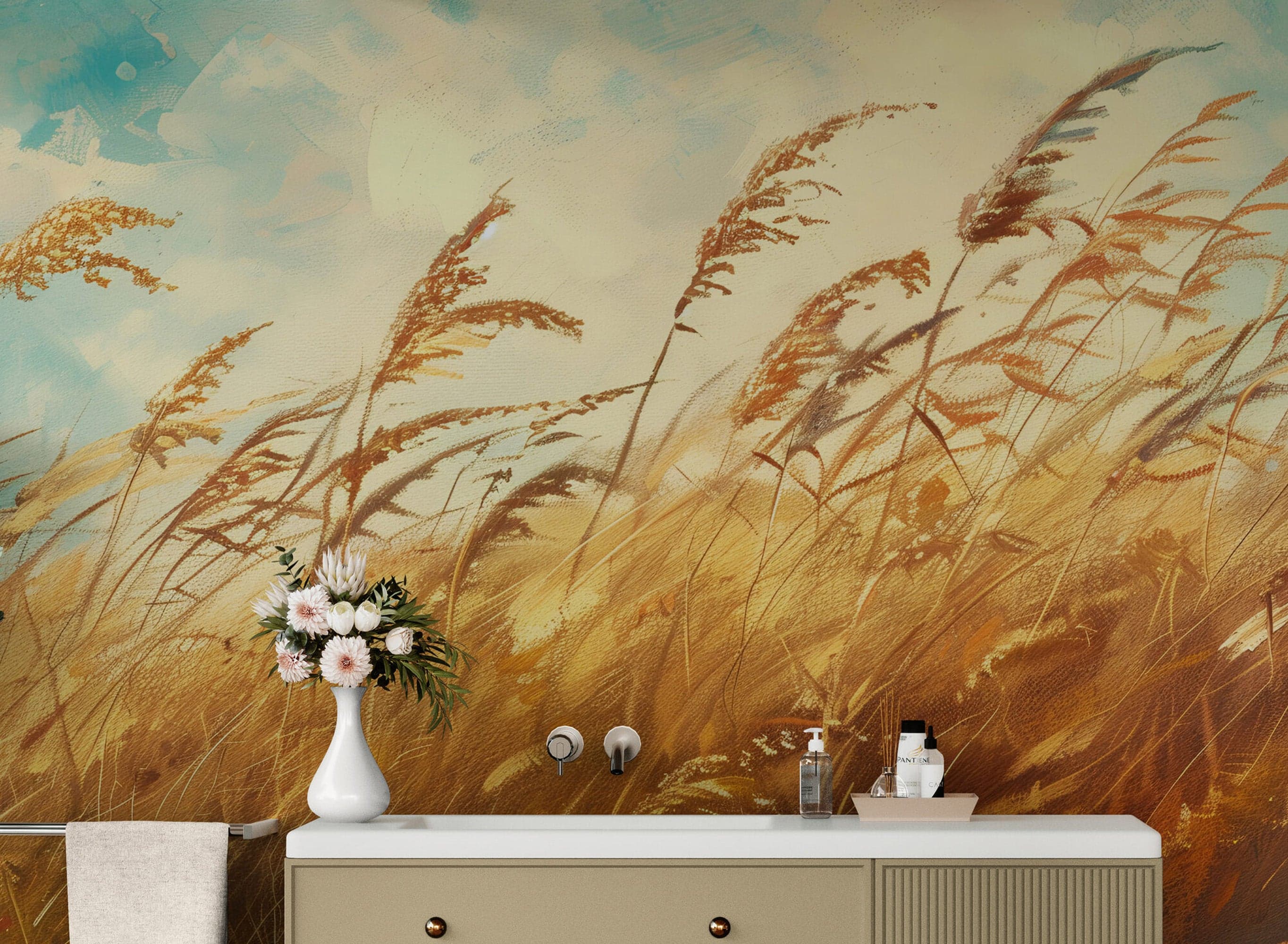 Wildgrass Wallpaper Mural. Rustic Country Farmhouse Theme. #7017 - Image 4