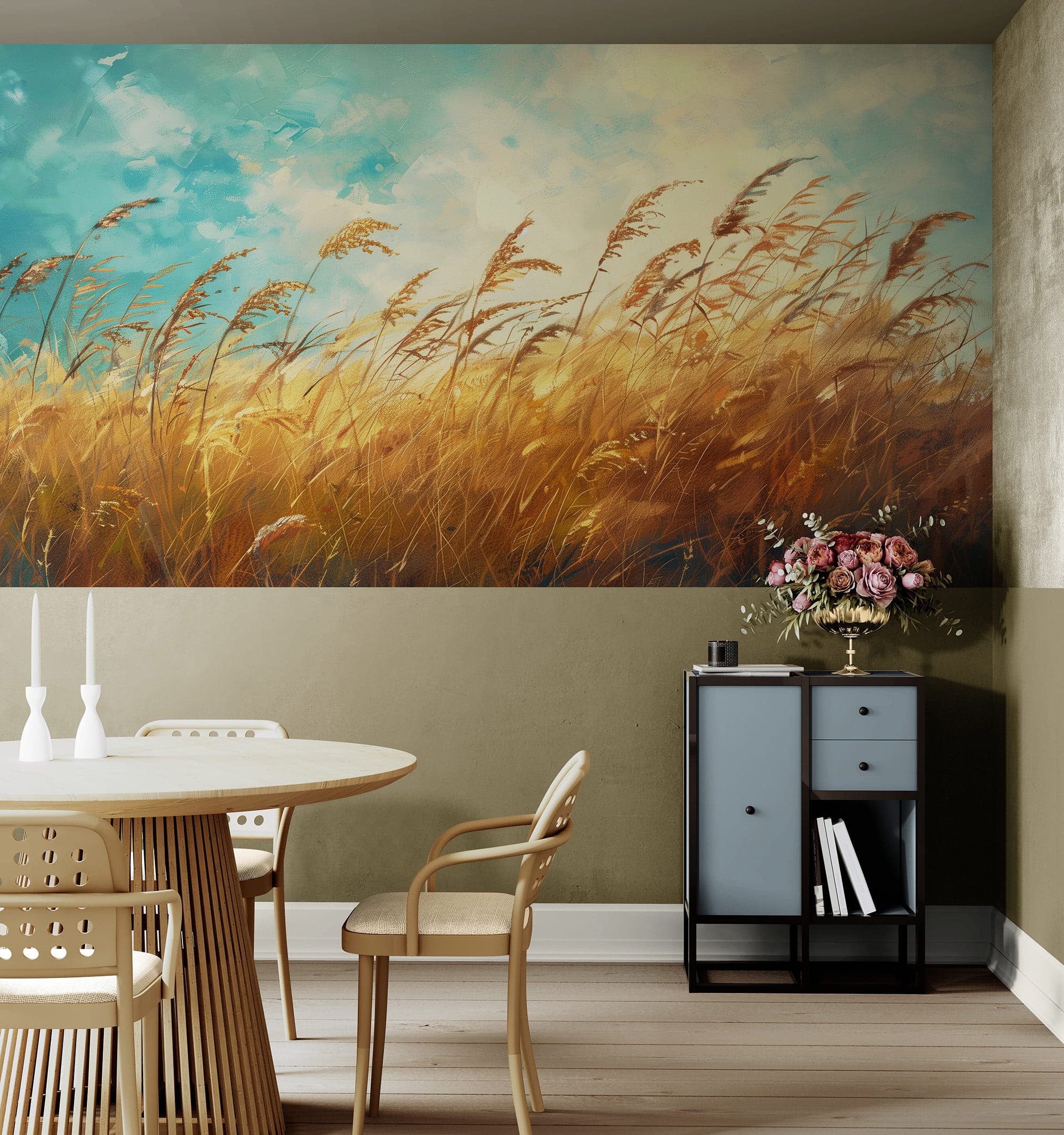 Wildgrass Wallpaper Mural. Rustic Country Farmhouse Theme. #7017 - Image 7