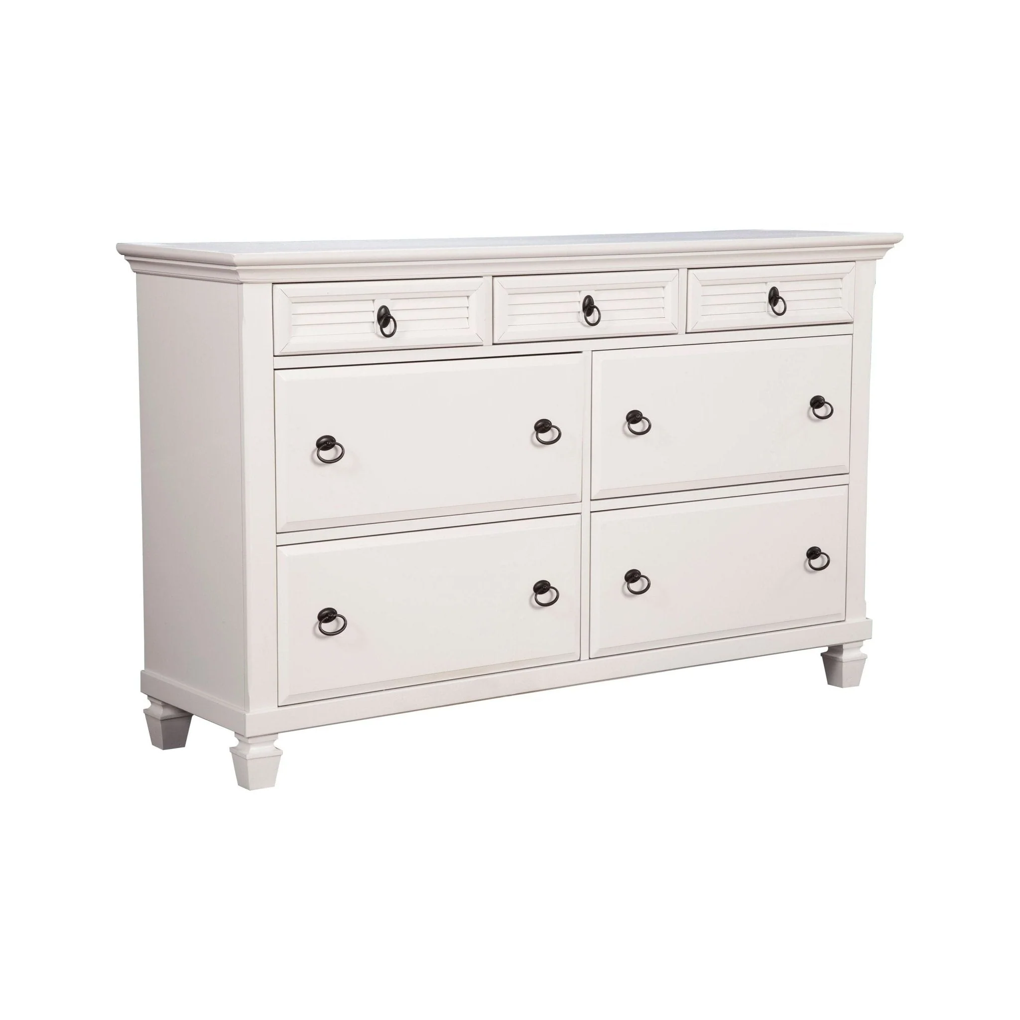 Winchester 7 Drawer Dresser, White - Image 3