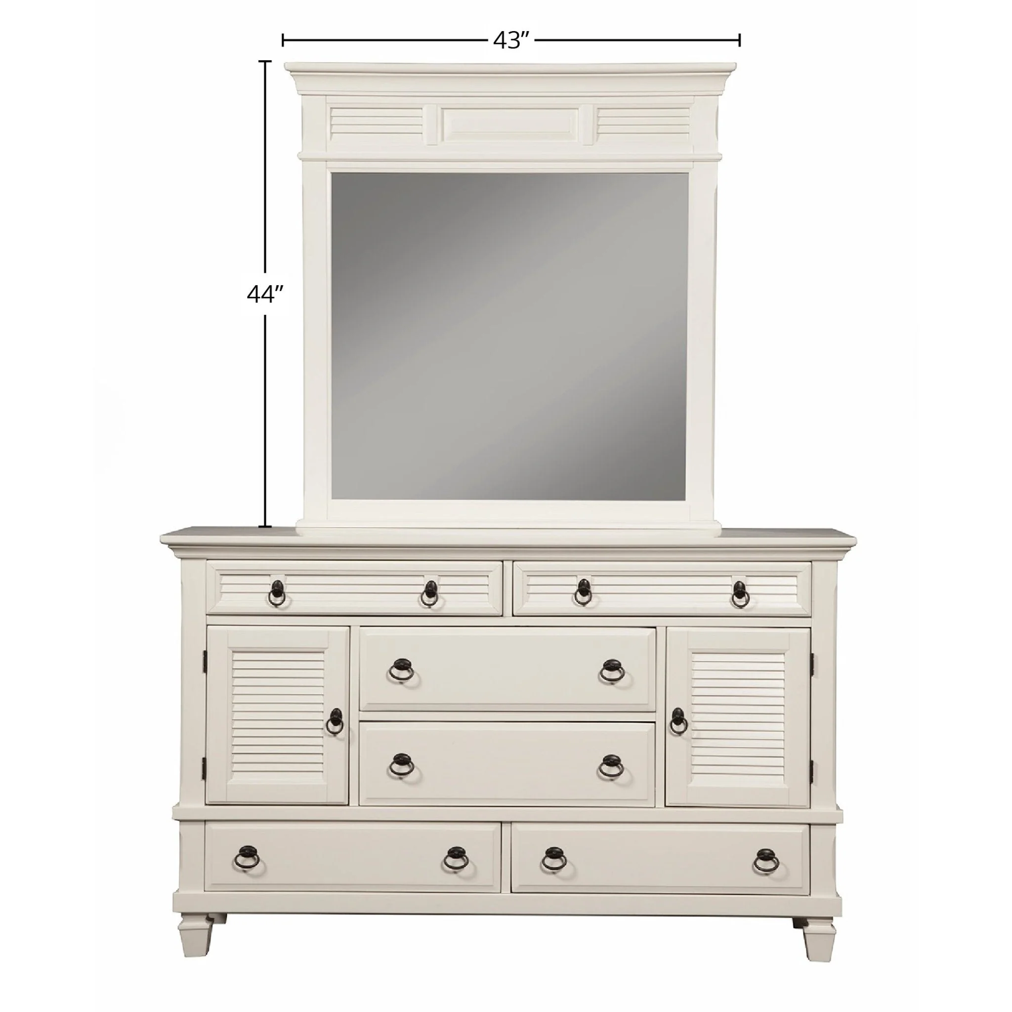 Winchester Mirror, White - Image 3