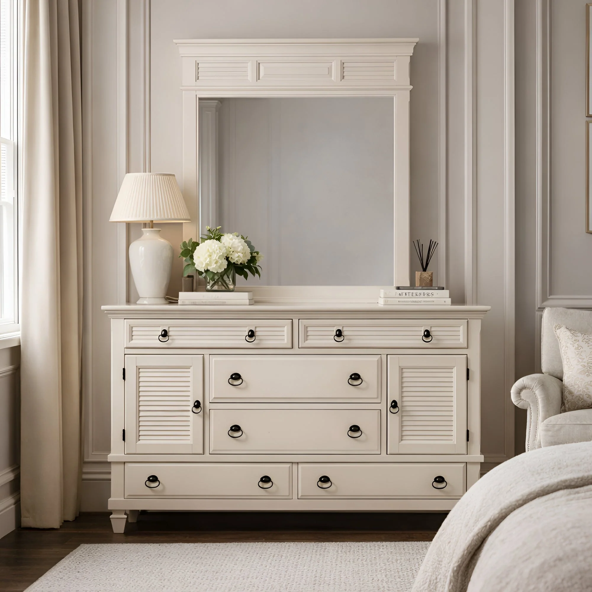 Winchester Mirror, White - Image 4
