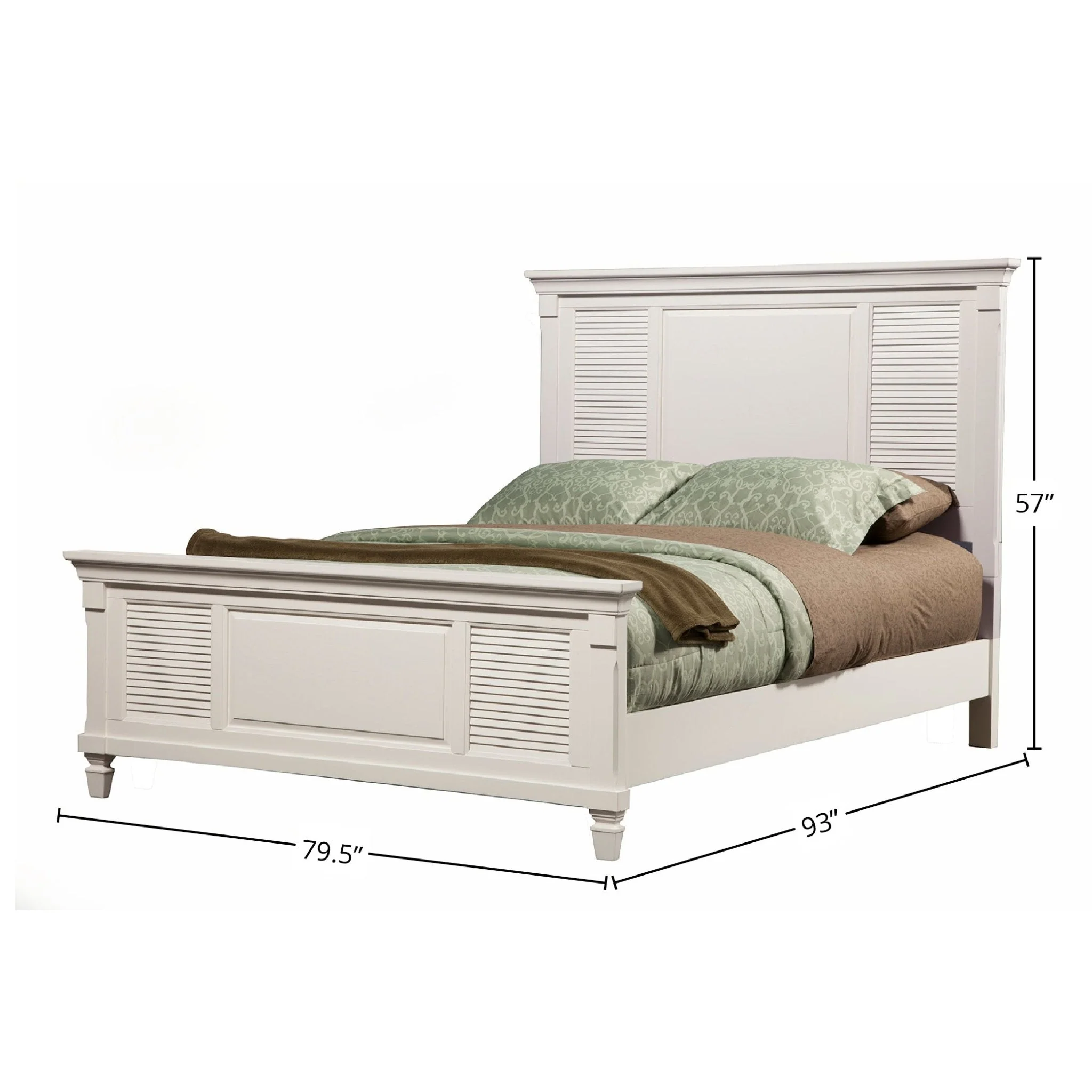 Winchester Shutter Panel Bed, White - Image 5