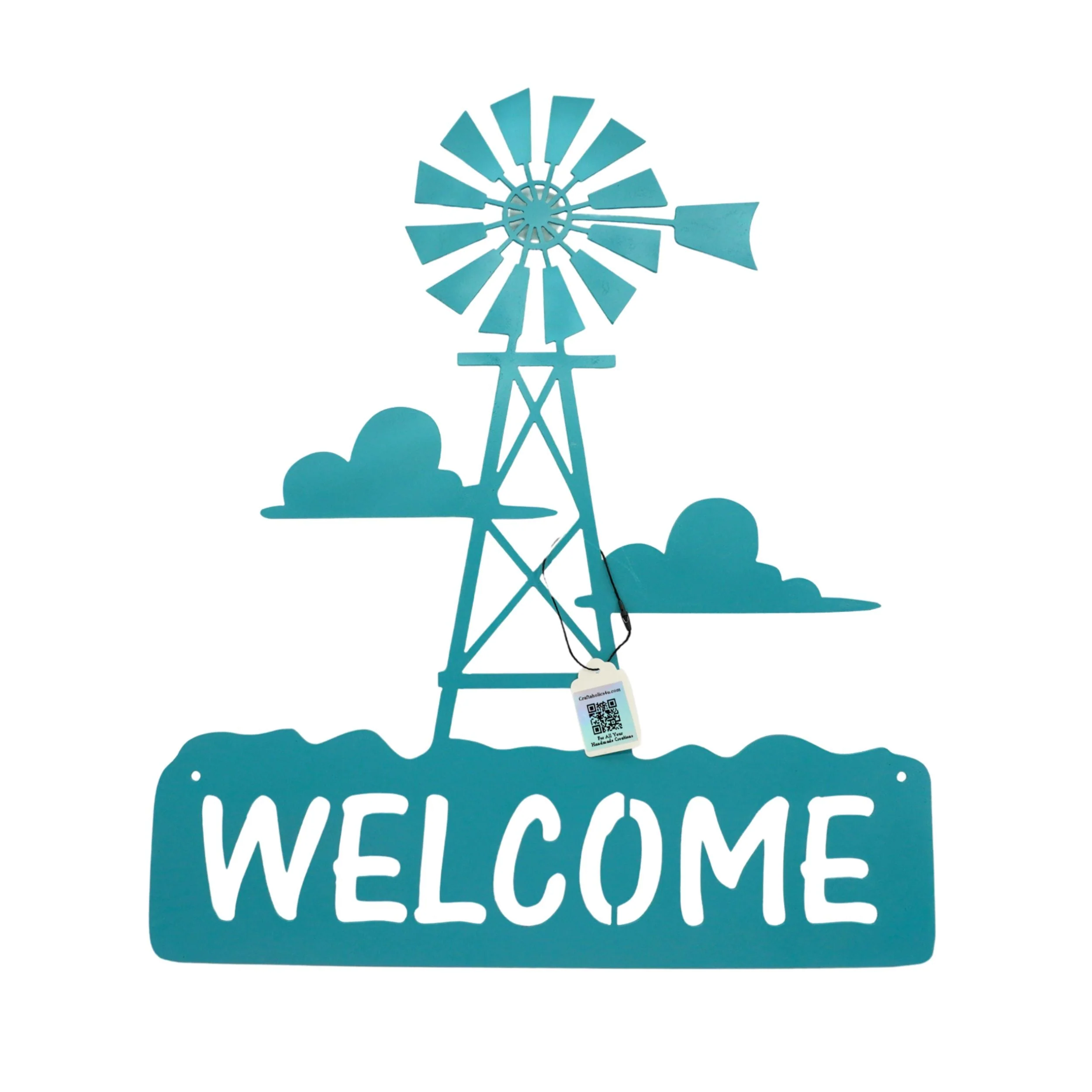 Windmill Welcome Plasma Cut Sign | Multiple Colors | 16" x 19" | Craftaholics4U - Image 3