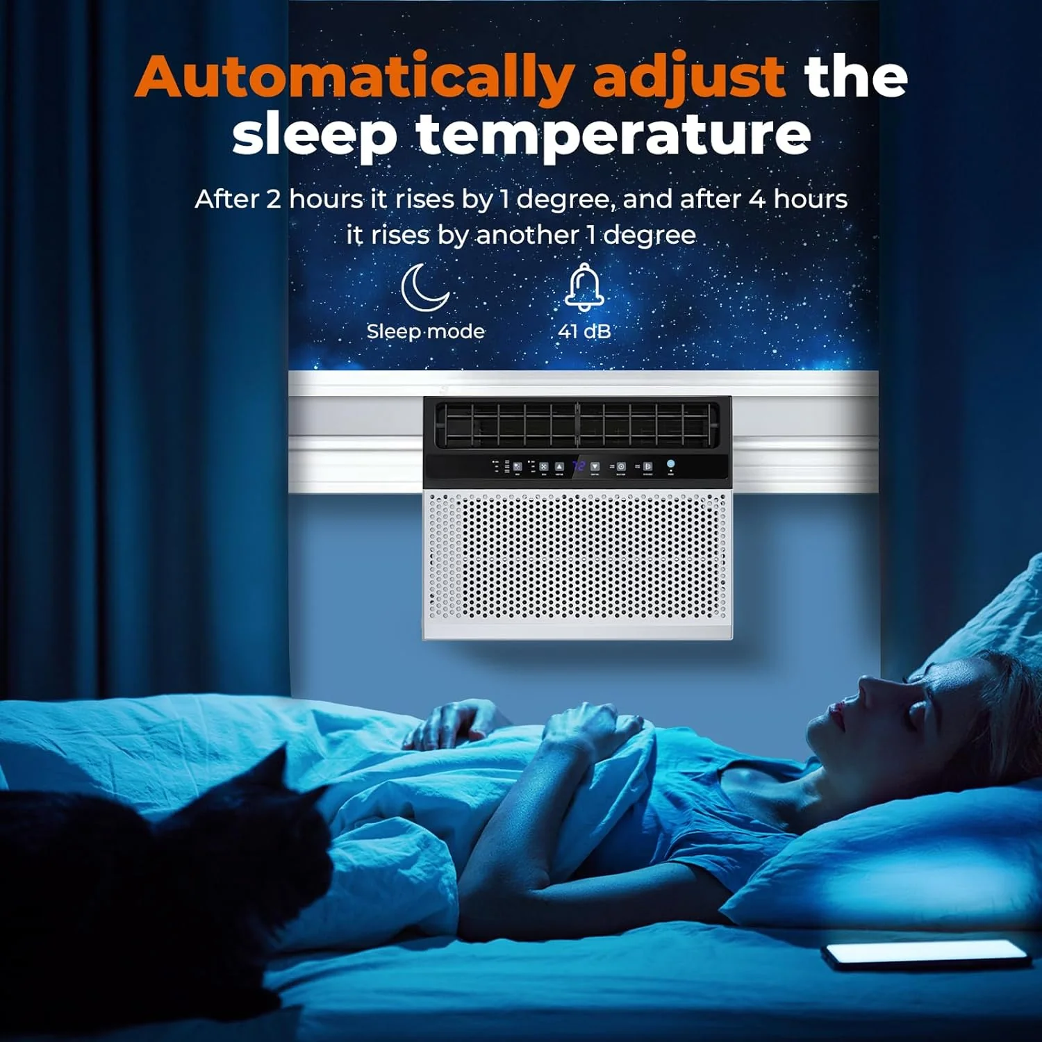 Window Air Conditioner 12,000 BTU, 6 in 1 U Shaped Window AC unit with Remote Control A5408W-12K - Image 5