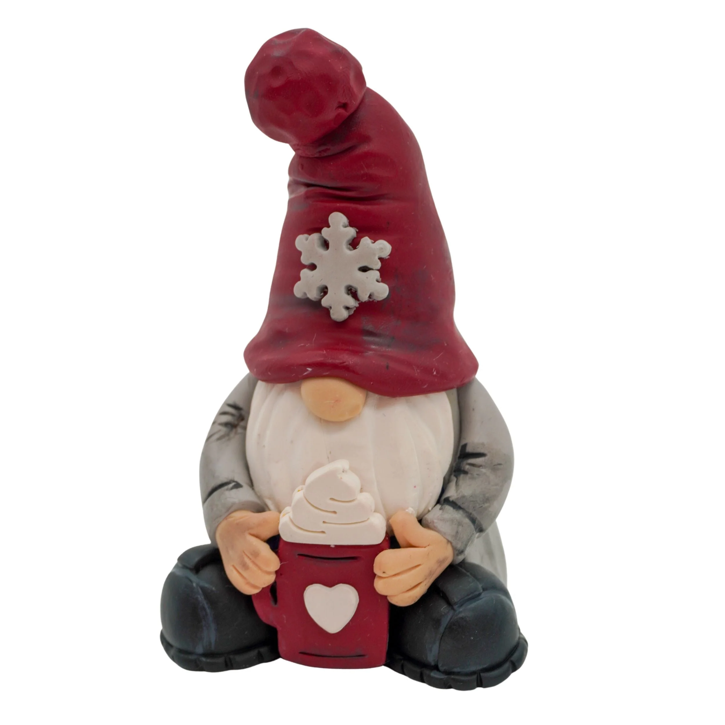 Winter Cocoa Gnome Figurine | Clay Art Originals - Image 2