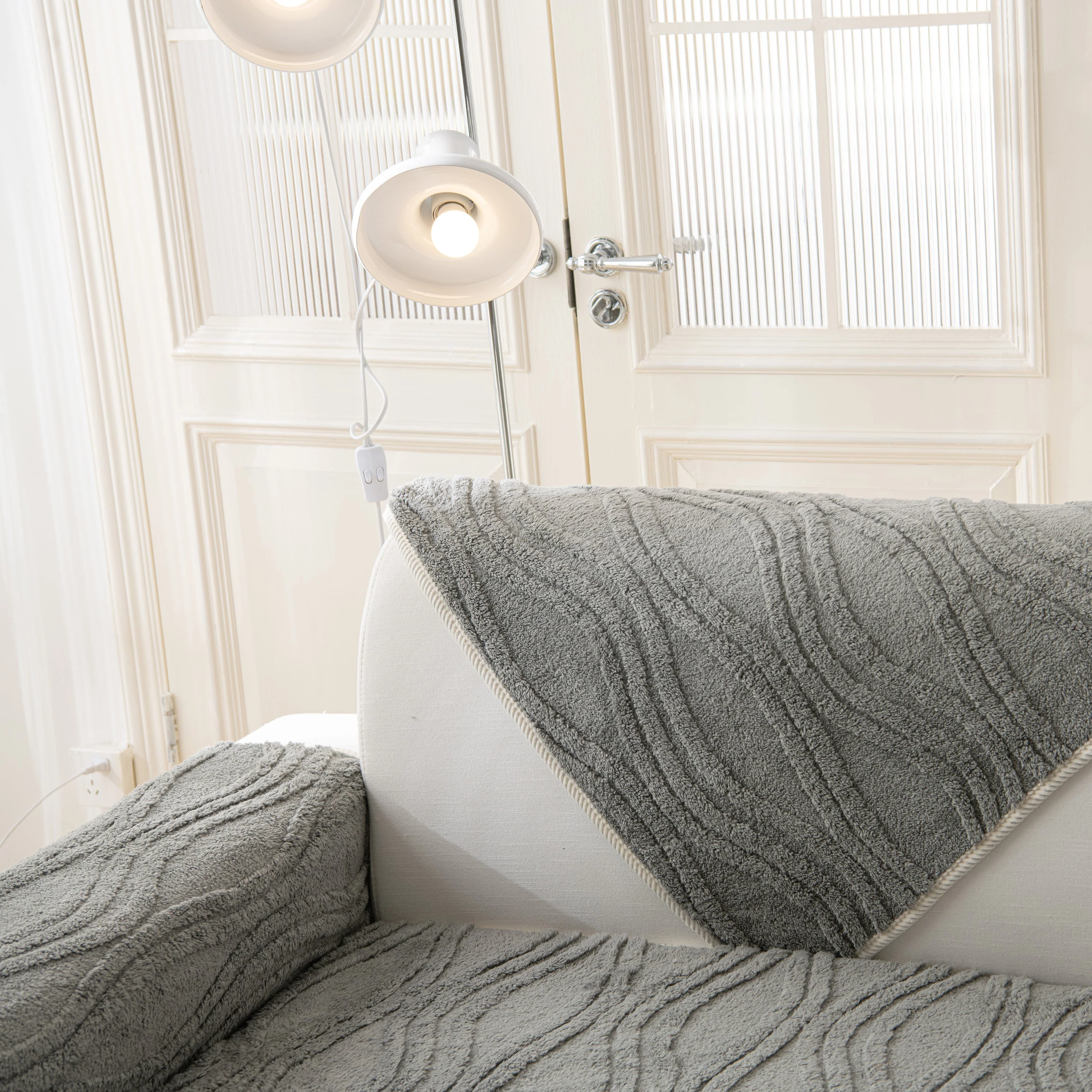 Winter Thickened Non-slip Blanket, Three-Dimensional Embossed Cotton Velvet Sofa Cover - Image 10