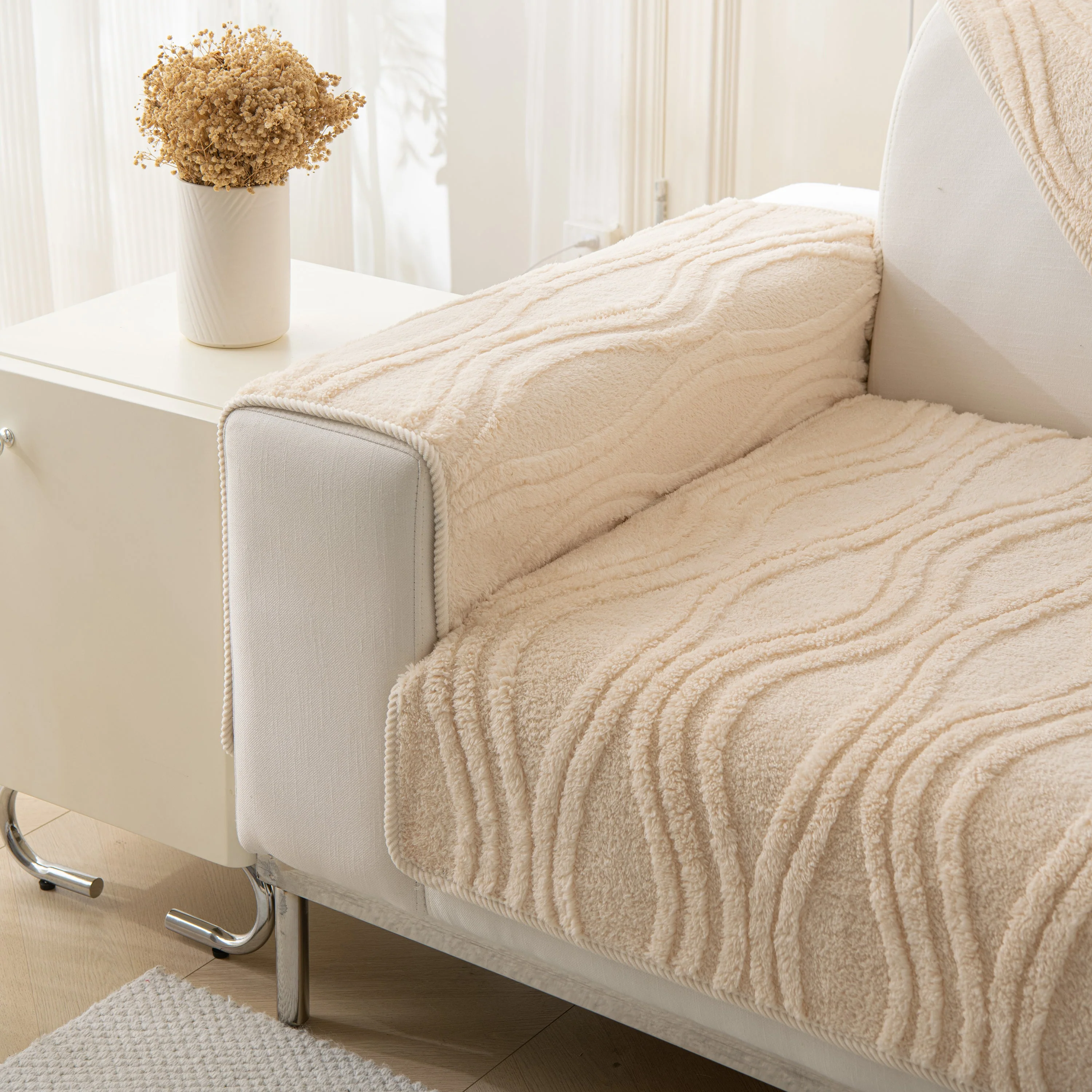 Winter Thickened Non-slip Blanket, Three-Dimensional Embossed Cotton Velvet Sofa Cover - Image 44