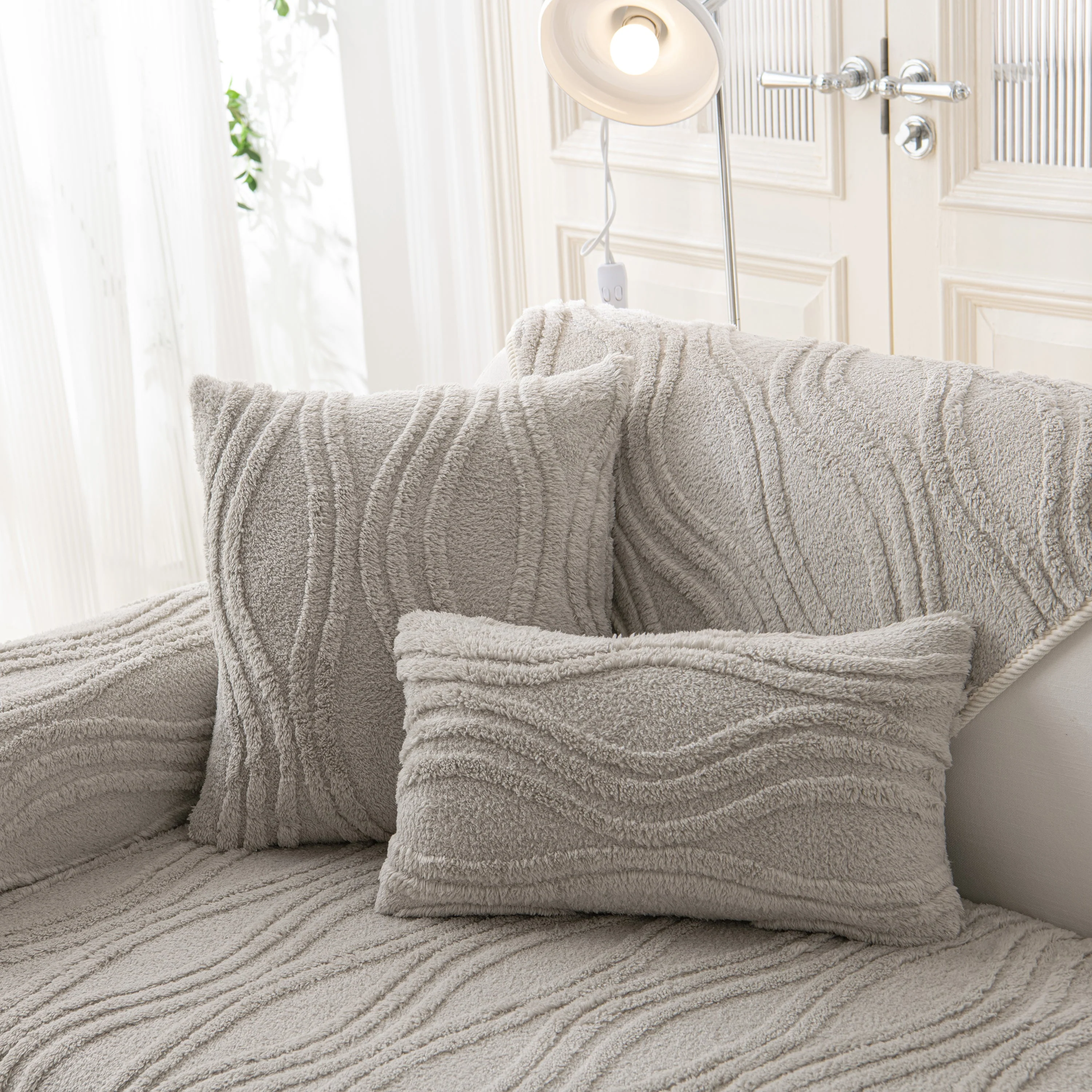 Winter Thickened Non-slip Blanket, Three-Dimensional Embossed Cotton Velvet Sofa Cover - Image 65