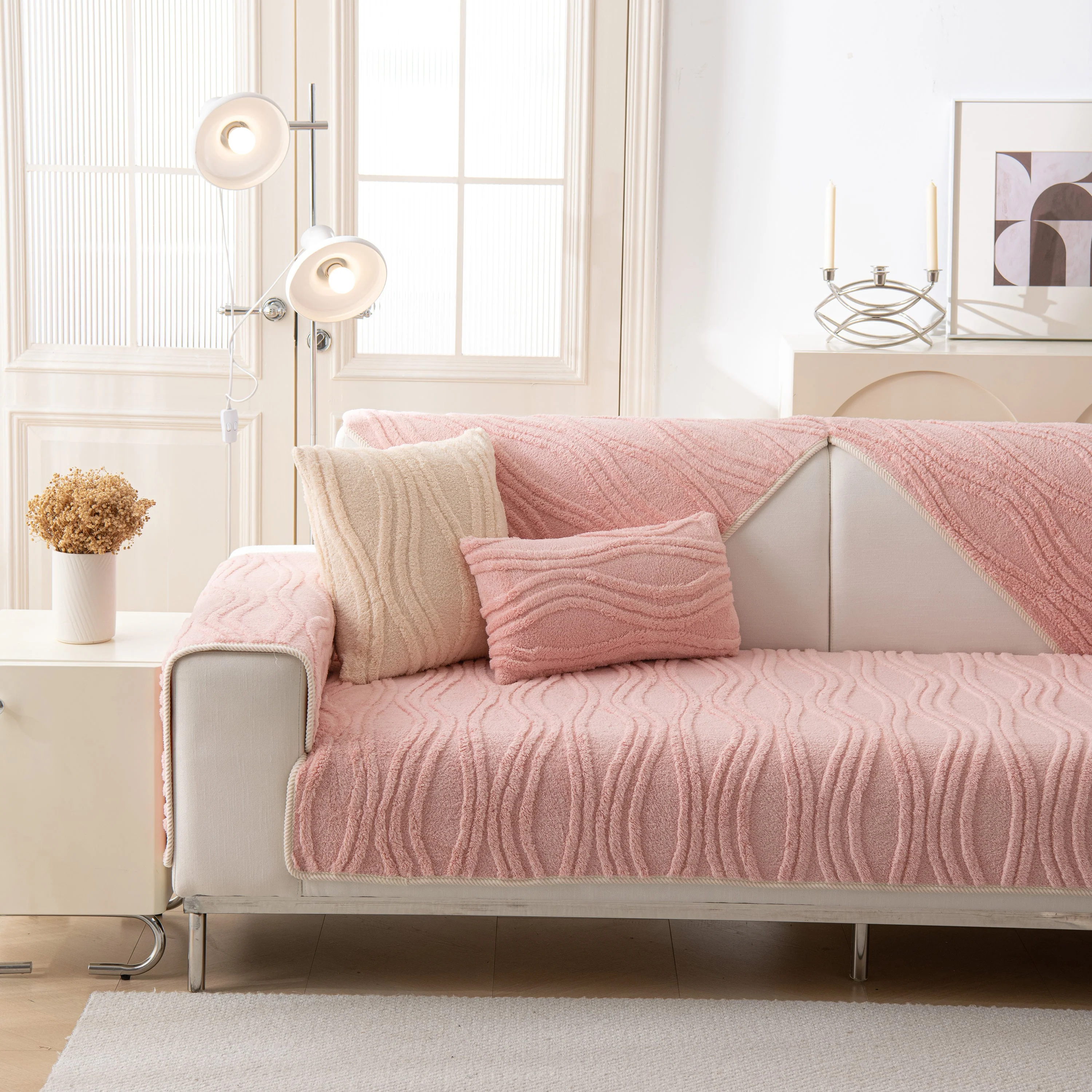 Winter Thickened Non-slip Blanket, Three-Dimensional Embossed Cotton Velvet Sofa Cover - Image 74