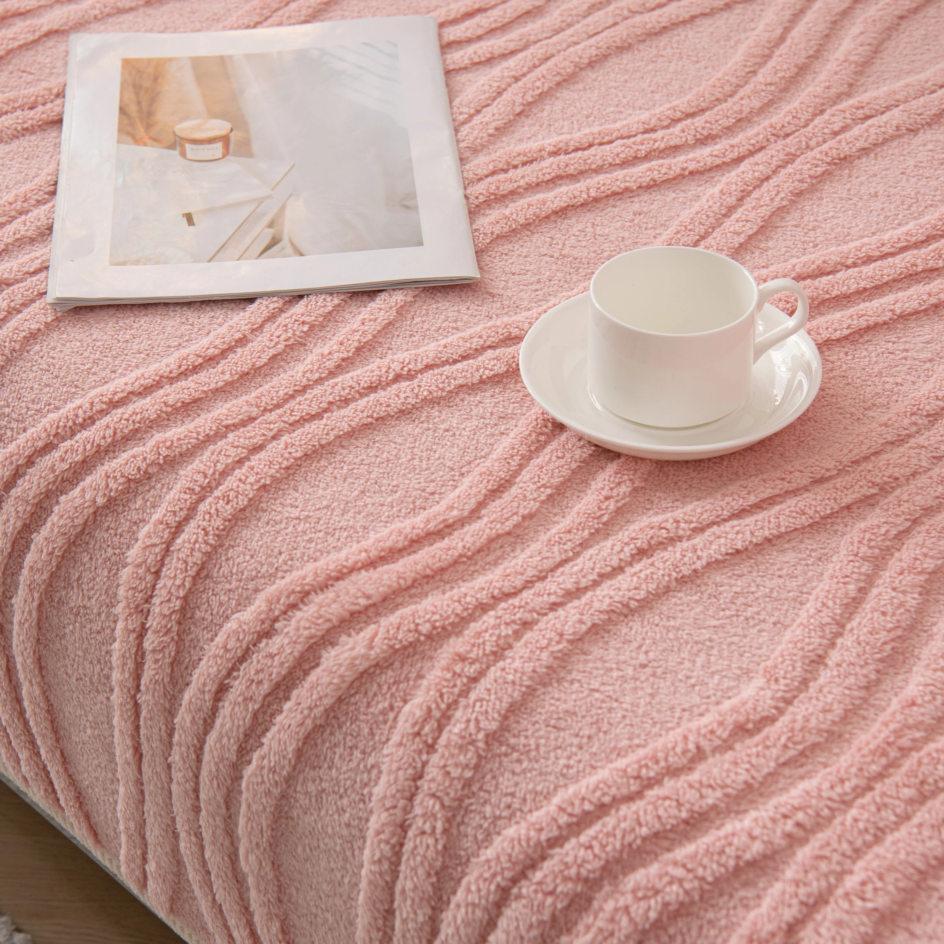 Winter Thickened Non-slip Blanket, Three-Dimensional Embossed Cotton Velvet Sofa Cover - Image 83