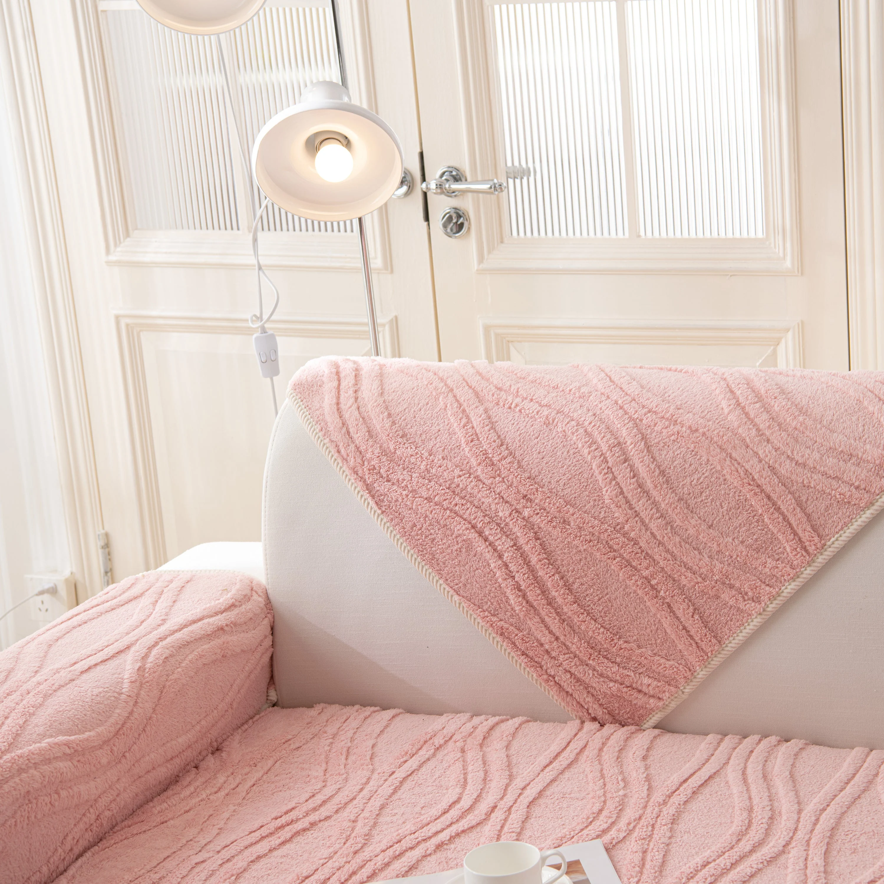 Winter Thickened Non-slip Blanket, Three-Dimensional Embossed Cotton Velvet Sofa Cover - Image 90