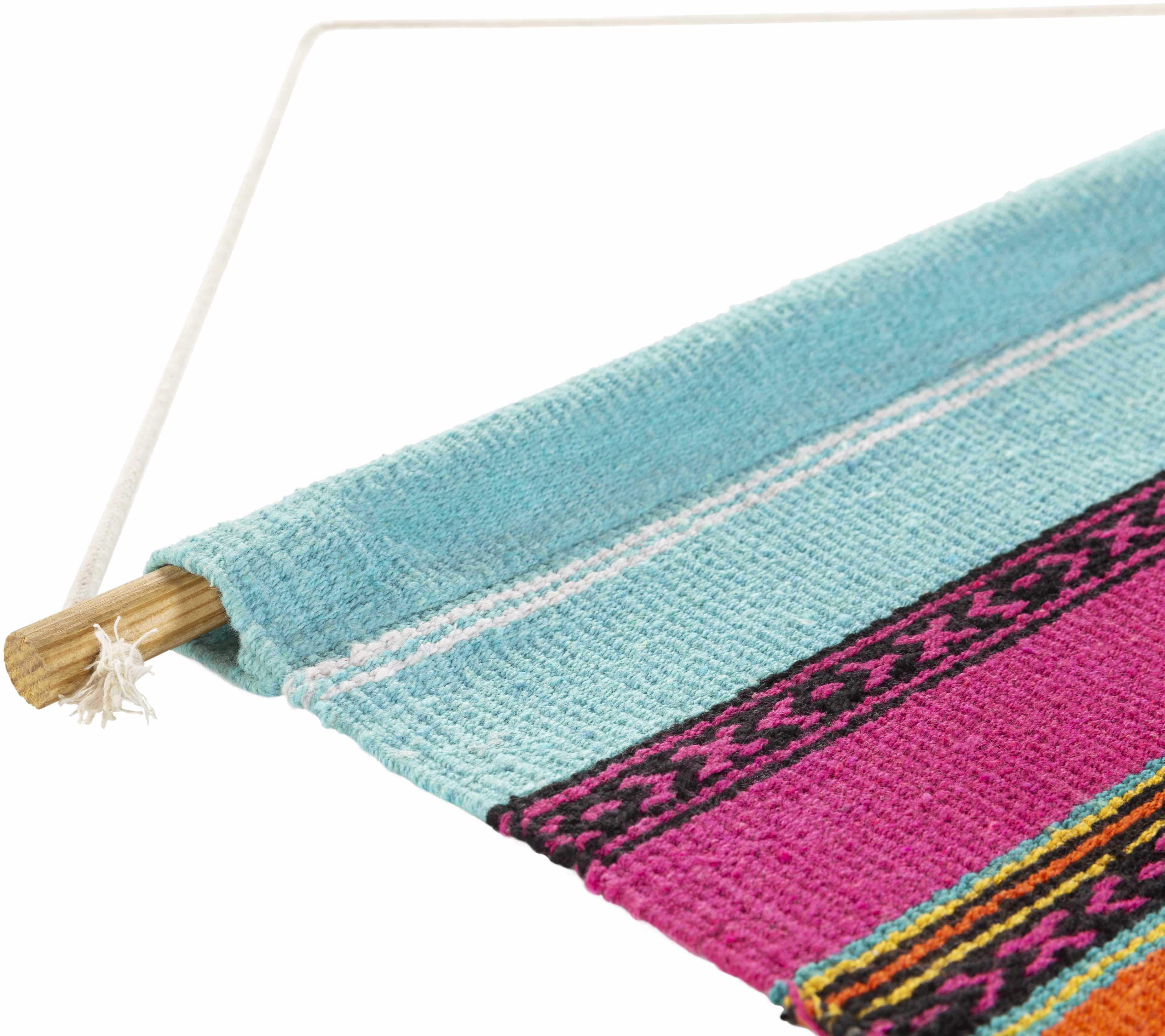 Wiri Multicolor Striped Tassel Wall Hanging - Image 6