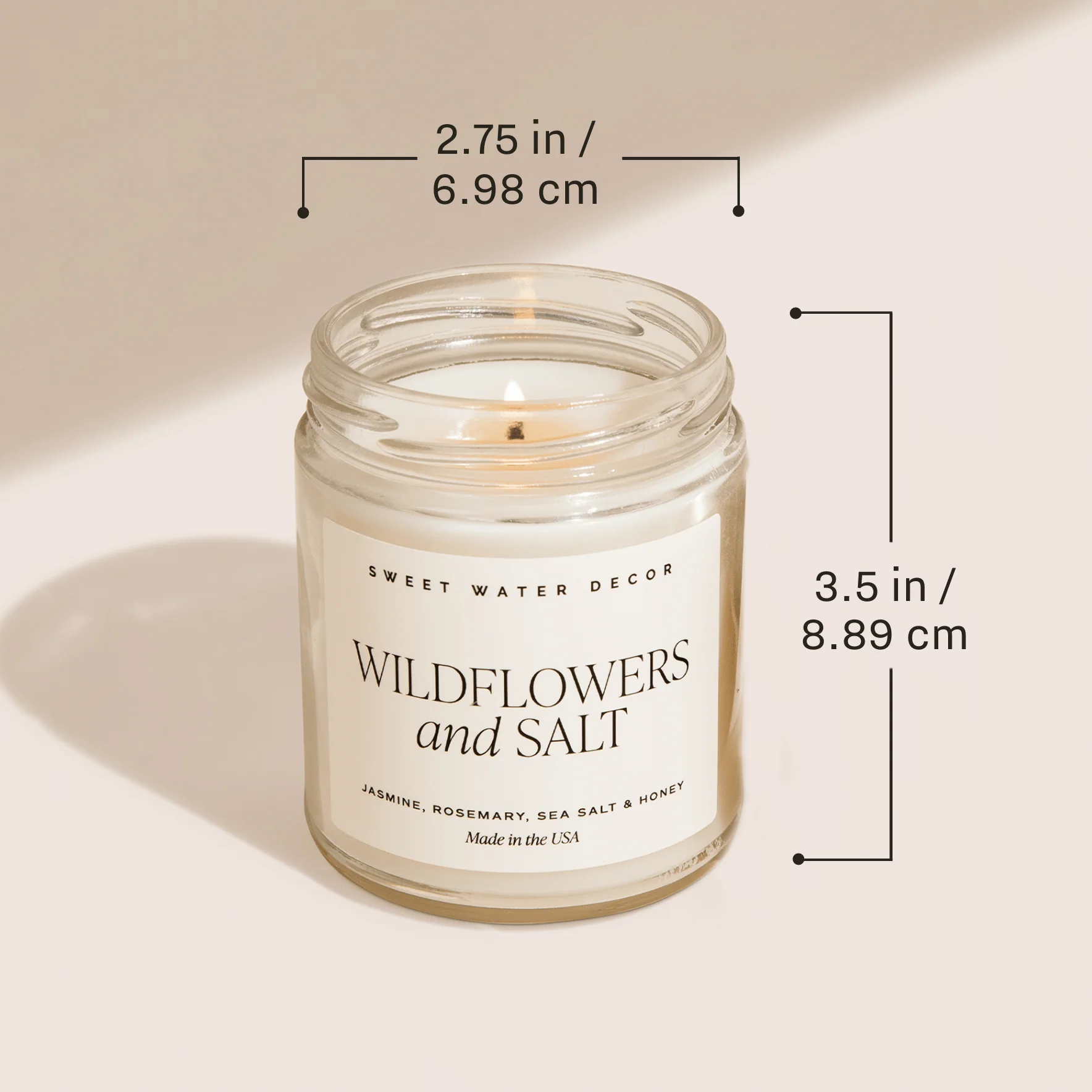 With Love Soy Patterned Candle - Clear Jar - 9 oz - Image 5