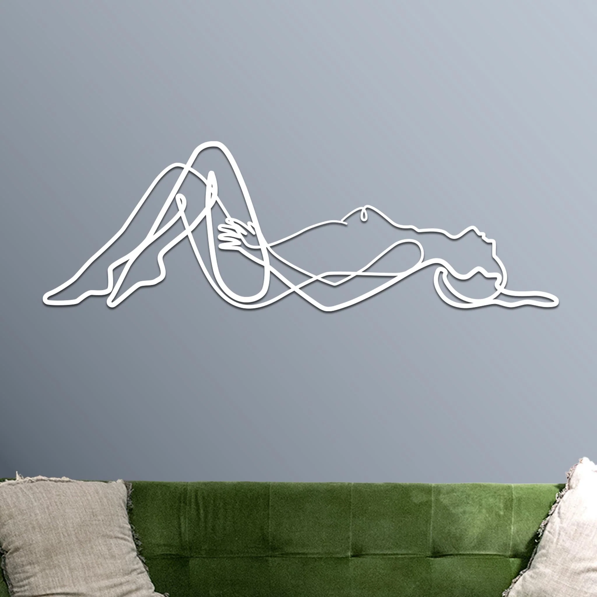 Woman Lying Down Sign - Image 2