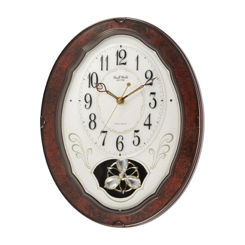 Wood Frame Pendulum Wall Clock - Plays Melodies on the Hour - Image 2
