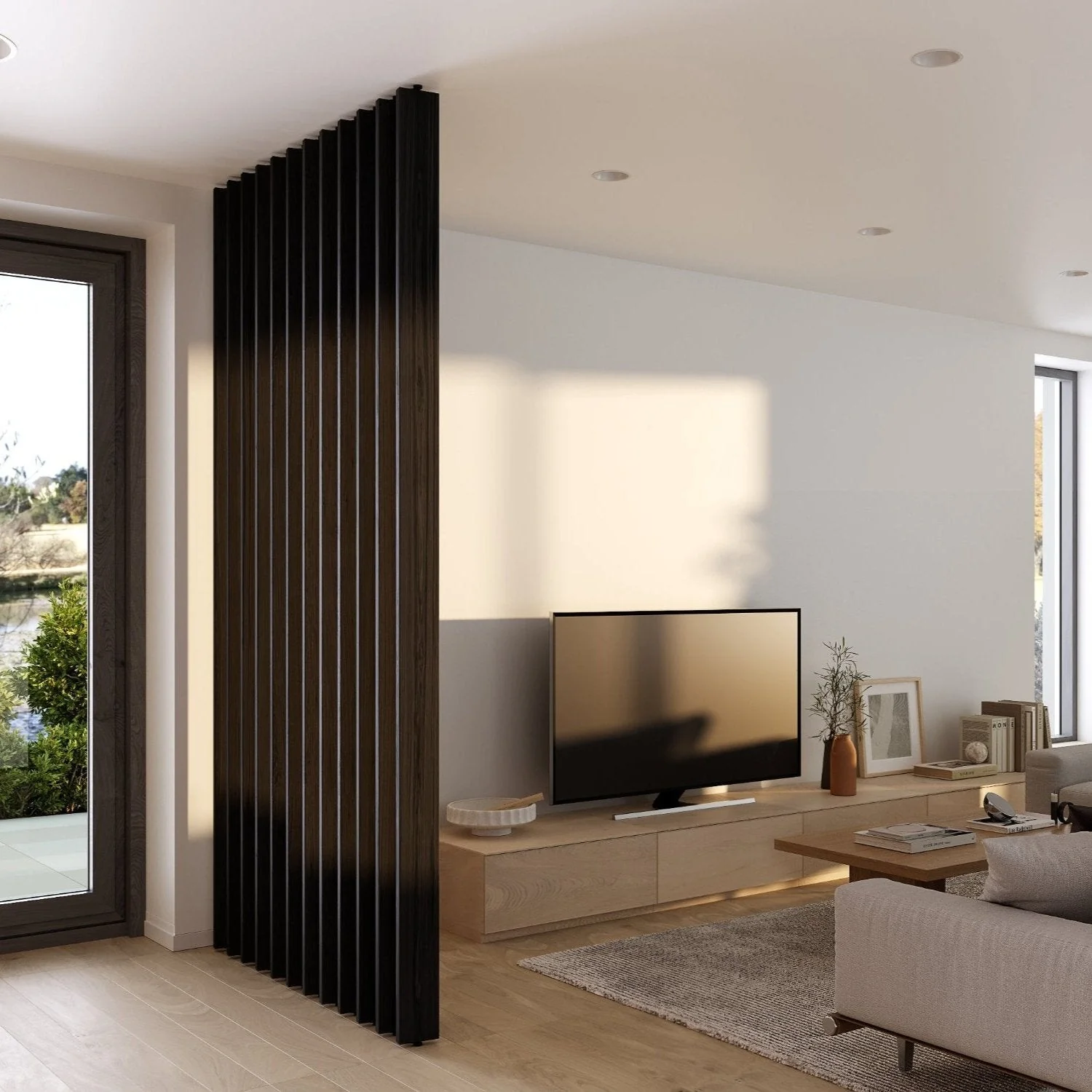 Wood Slat Room Divider - Image 12