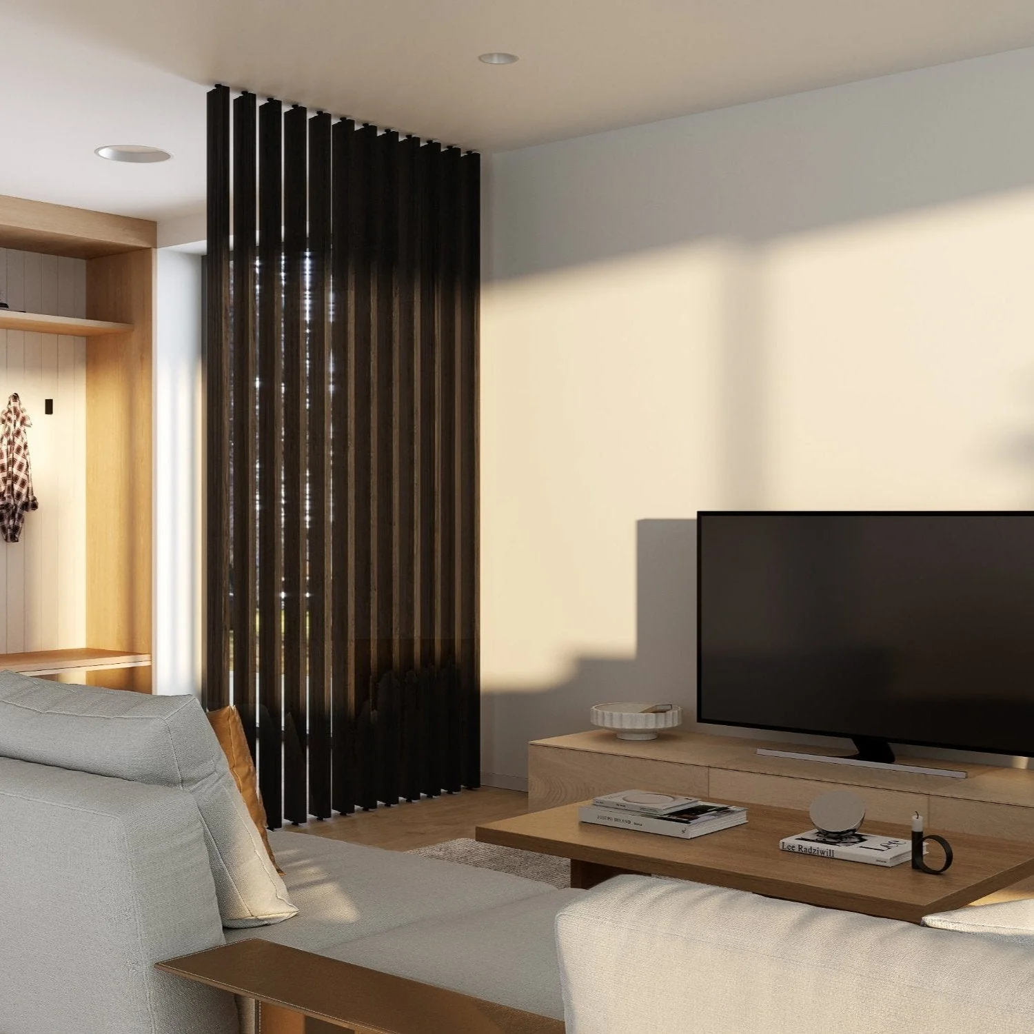 Wood Slat Room Divider - Image 13