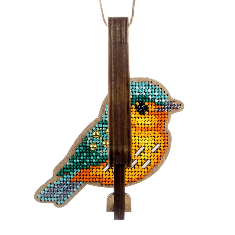 Wooden Bead Embroidery Kit ‚Äì ‚ÄúBird In Birdhouse‚Äù FLK-580 - Image 8