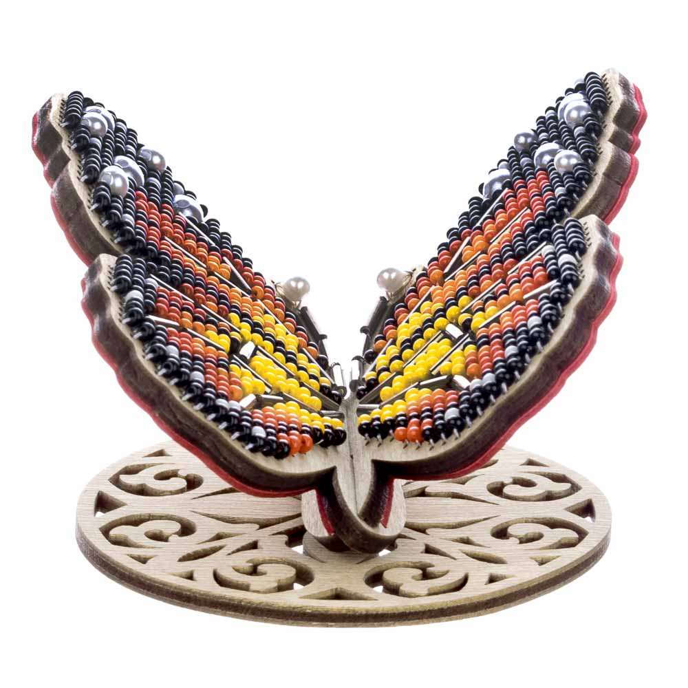 Wooden Bead Embroidery Kit – “Bright Butterfly” FLK-581 - Image 4