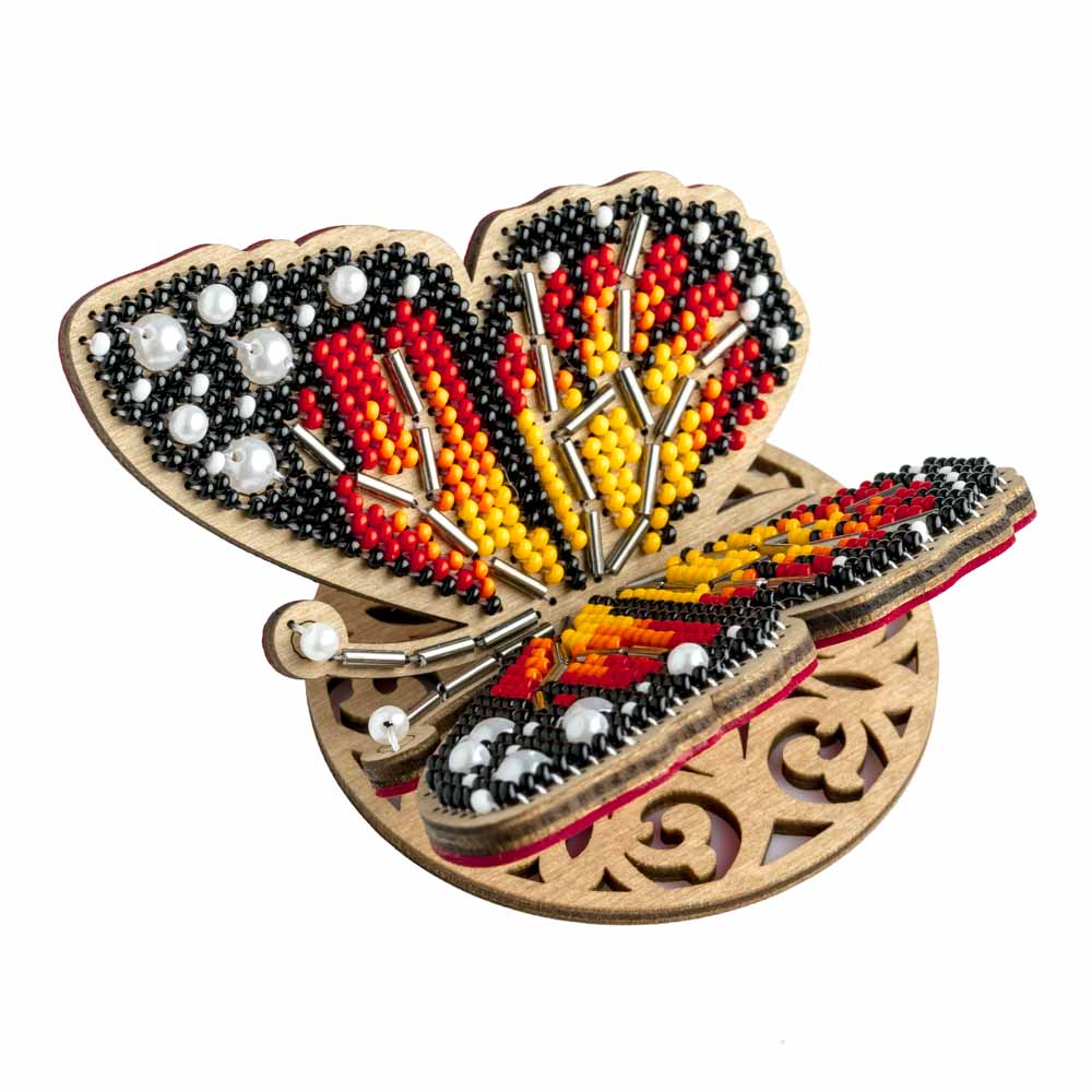 Wooden Bead Embroidery Kit – “Bright Butterfly” FLK-581 - Image 5