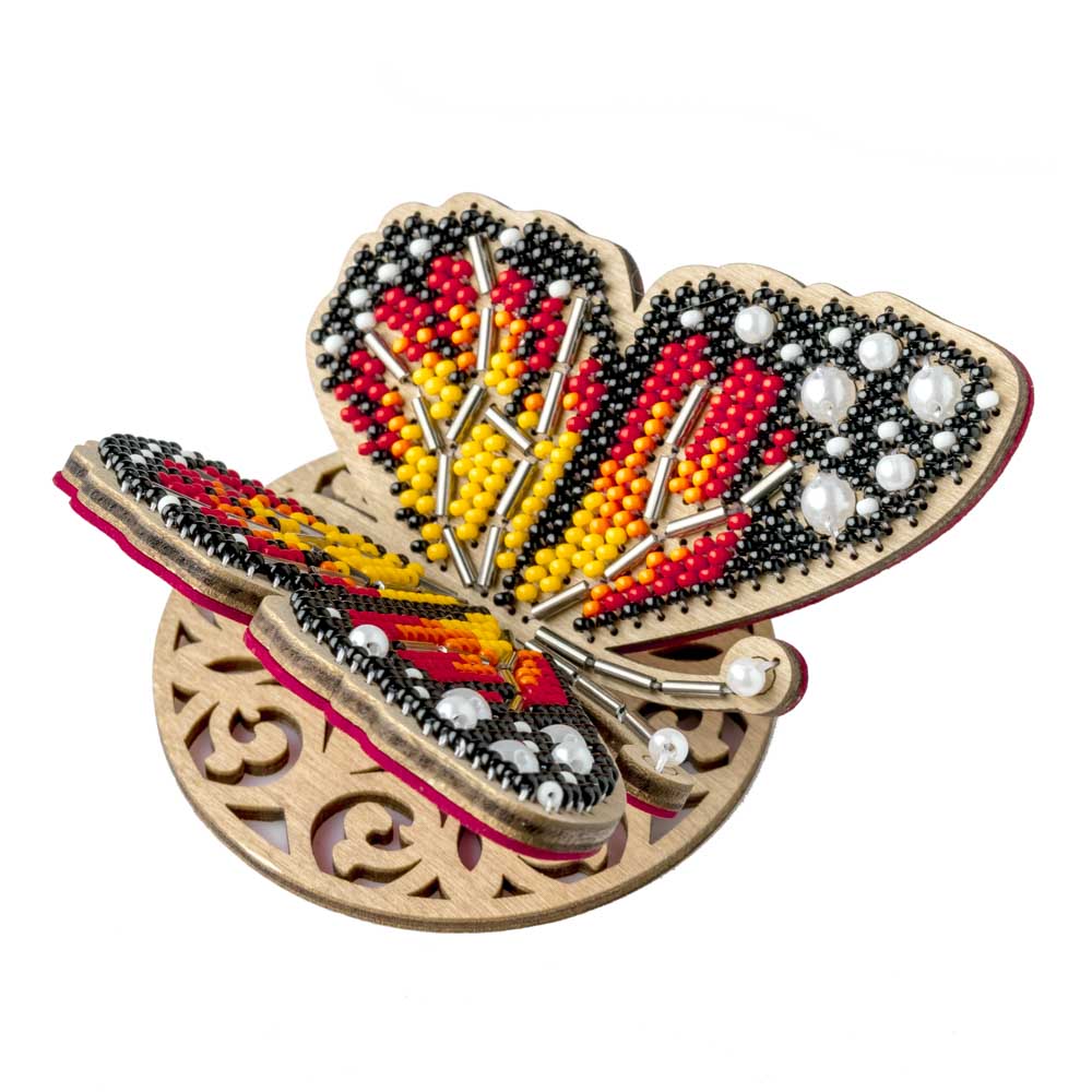 Wooden Bead Embroidery Kit – “Bright Butterfly” FLK-581 - Image 6