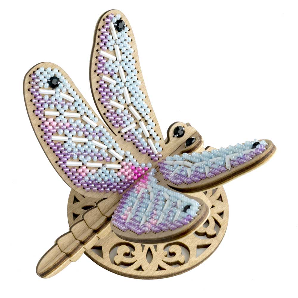 Wooden Bead Embroidery Kit – “Dragonfly” FLK-584 - Image 4