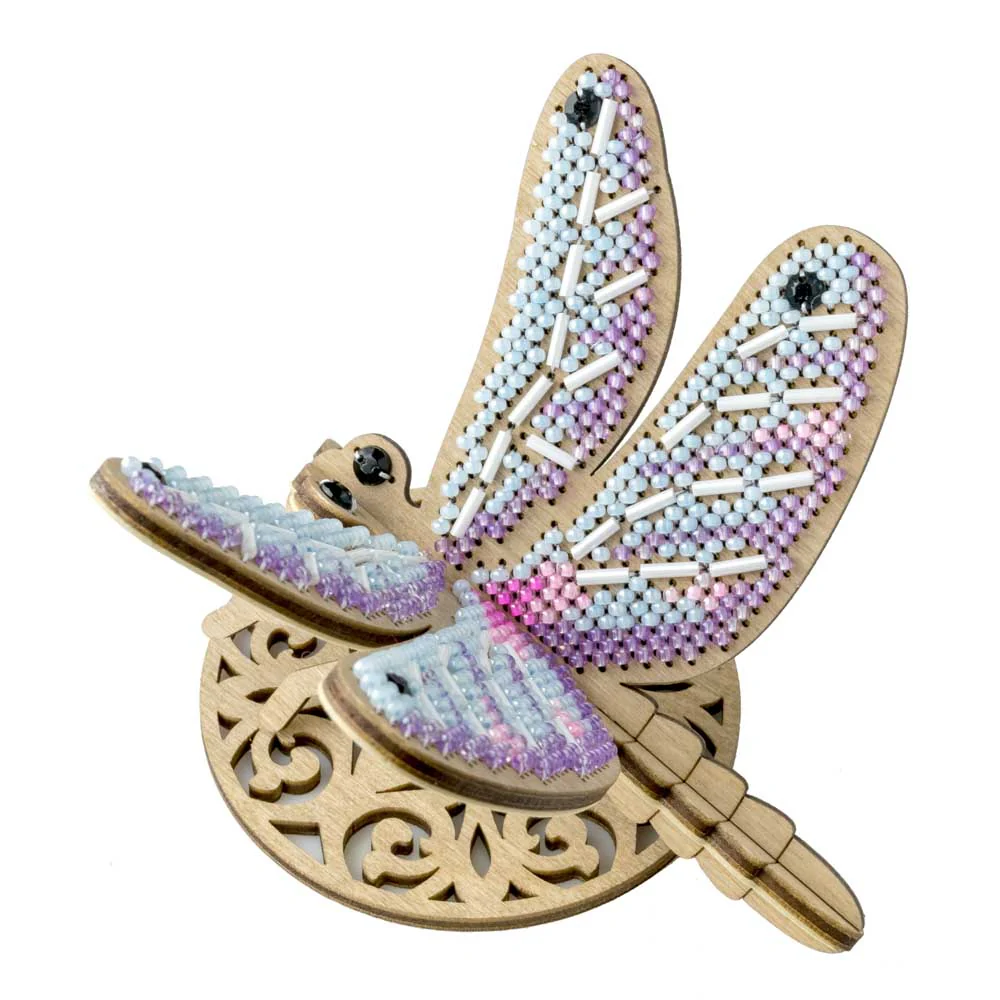 Wooden Bead Embroidery Kit – “Dragonfly” FLK-584 - Image 5