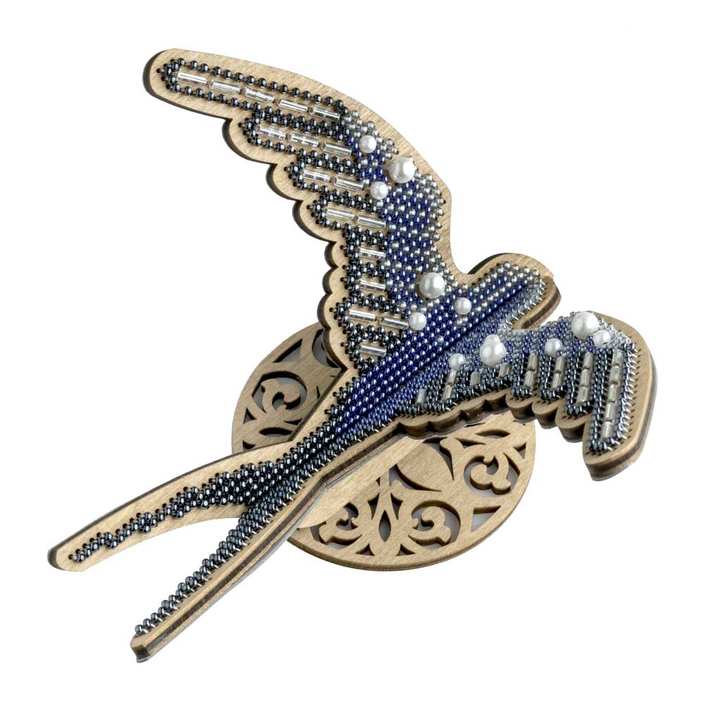 Wooden Bead Embroidery Kit ‚Äì ‚ÄúSwallow‚Äù FLK-583 - Image 5