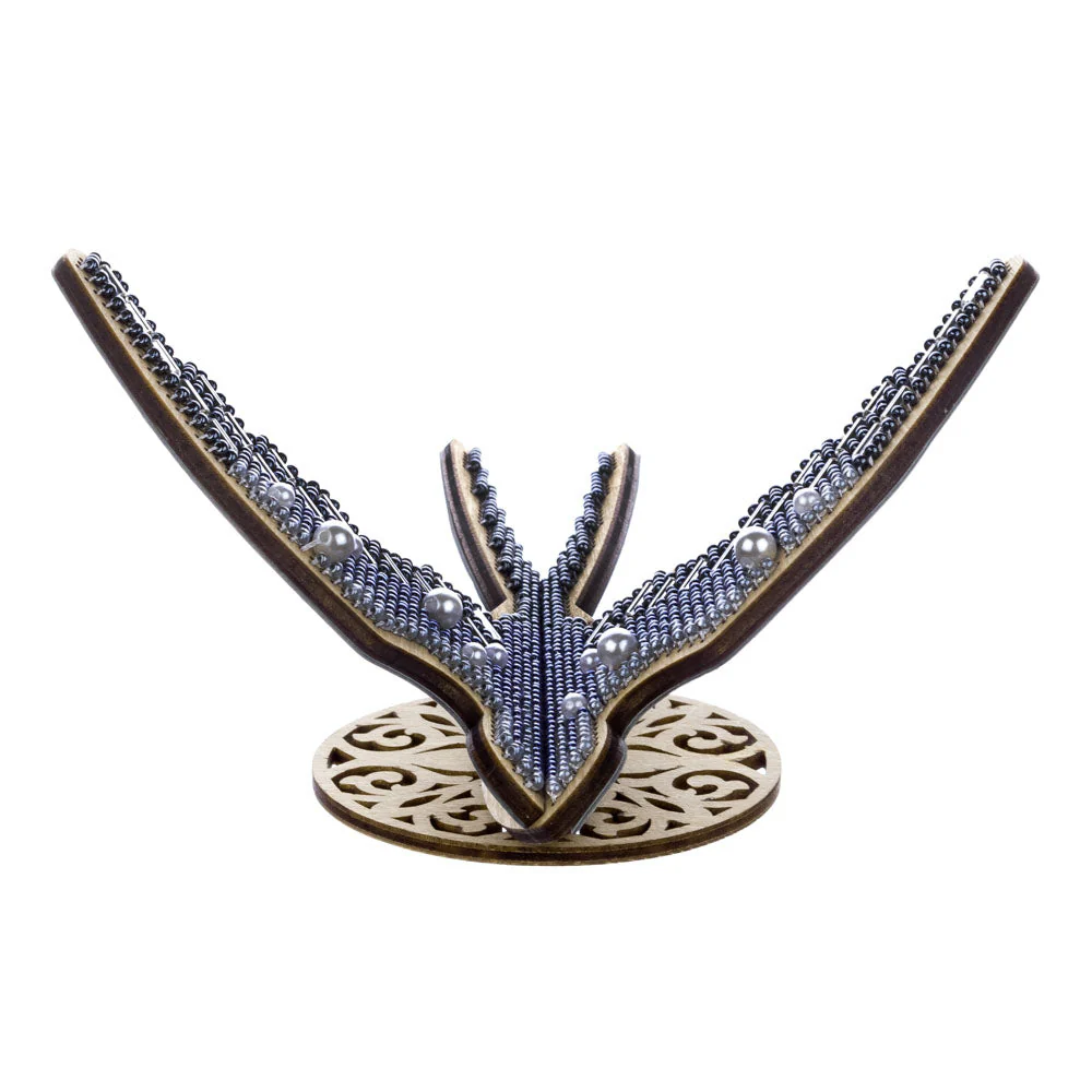Wooden Bead Embroidery Kit ‚Äì ‚ÄúSwallow‚Äù FLK-583 - Image 6