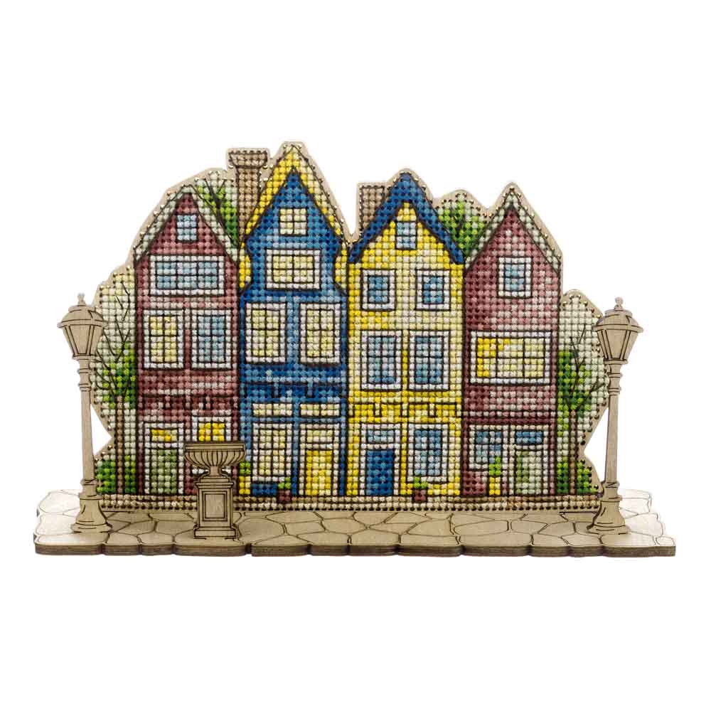 Wooden Cross-Stitch Kit Evening Lights FLW-068 - Image 2