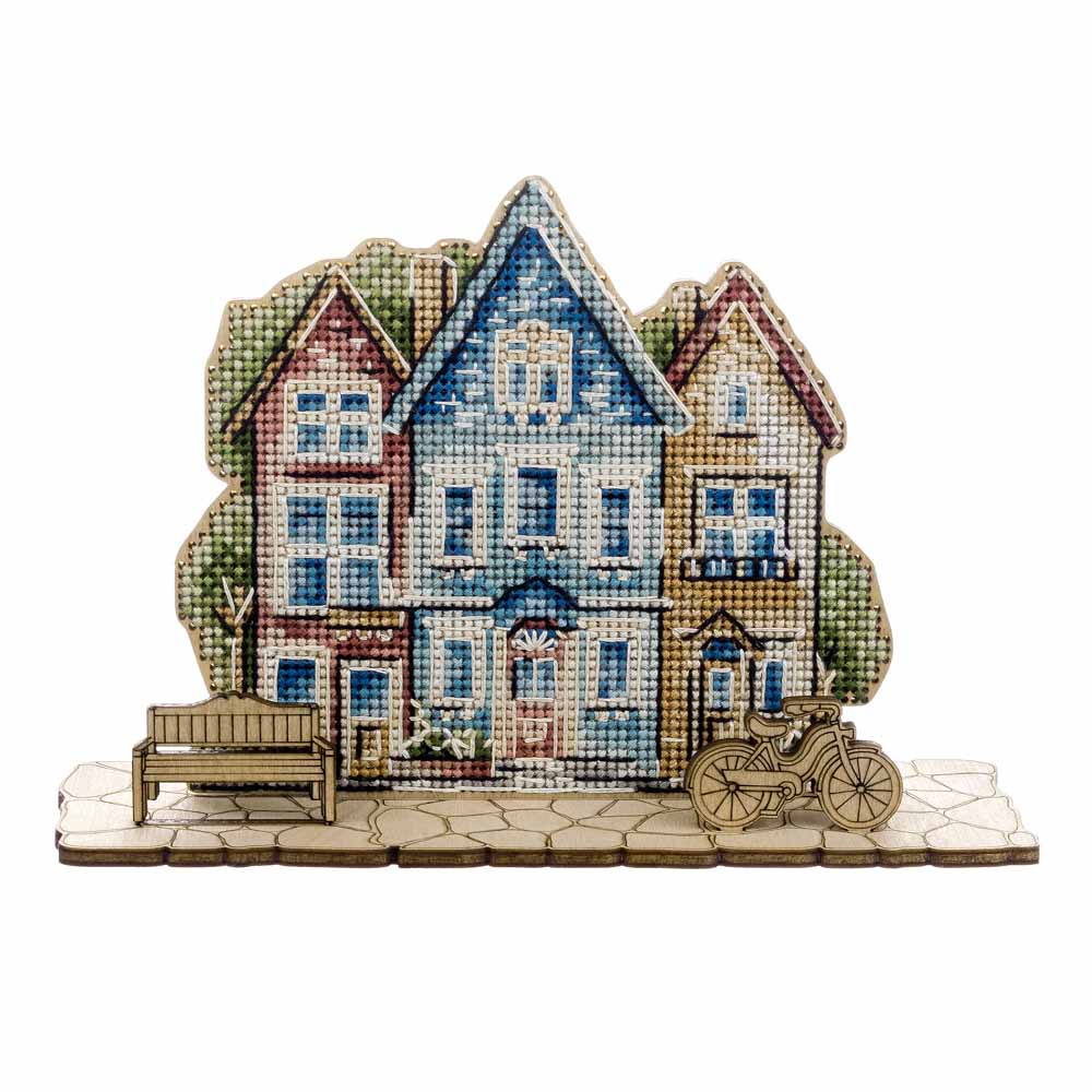 Wooden Cross-Stitch Kit Home FLW-066 - Image 2