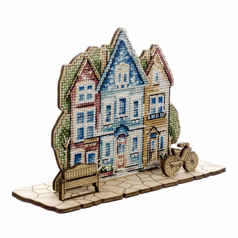 Wooden Cross-Stitch Kit Home FLW-066 - Image 3