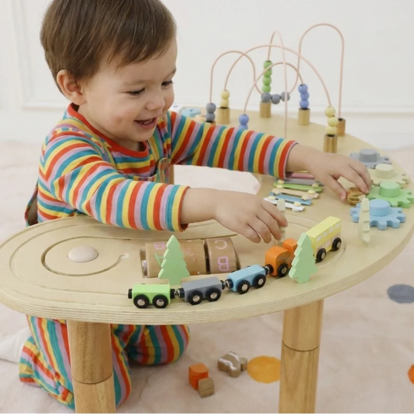 Wooden Multi-Activity Sensory Play Table - Image 3