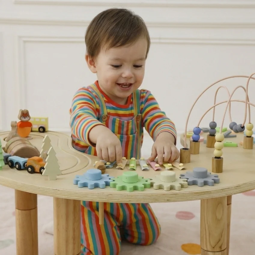 Wooden Multi-Activity Sensory Play Table - Image 6