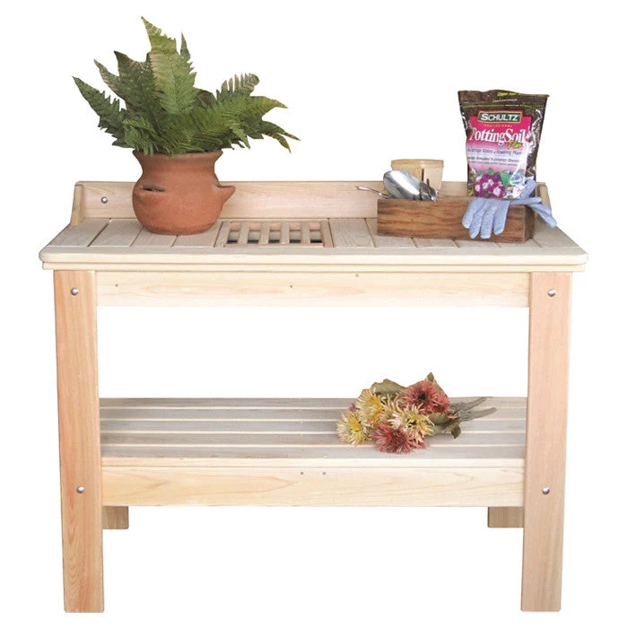 Wooden Potting Bench Garden Table  - Made in USA - Image 2