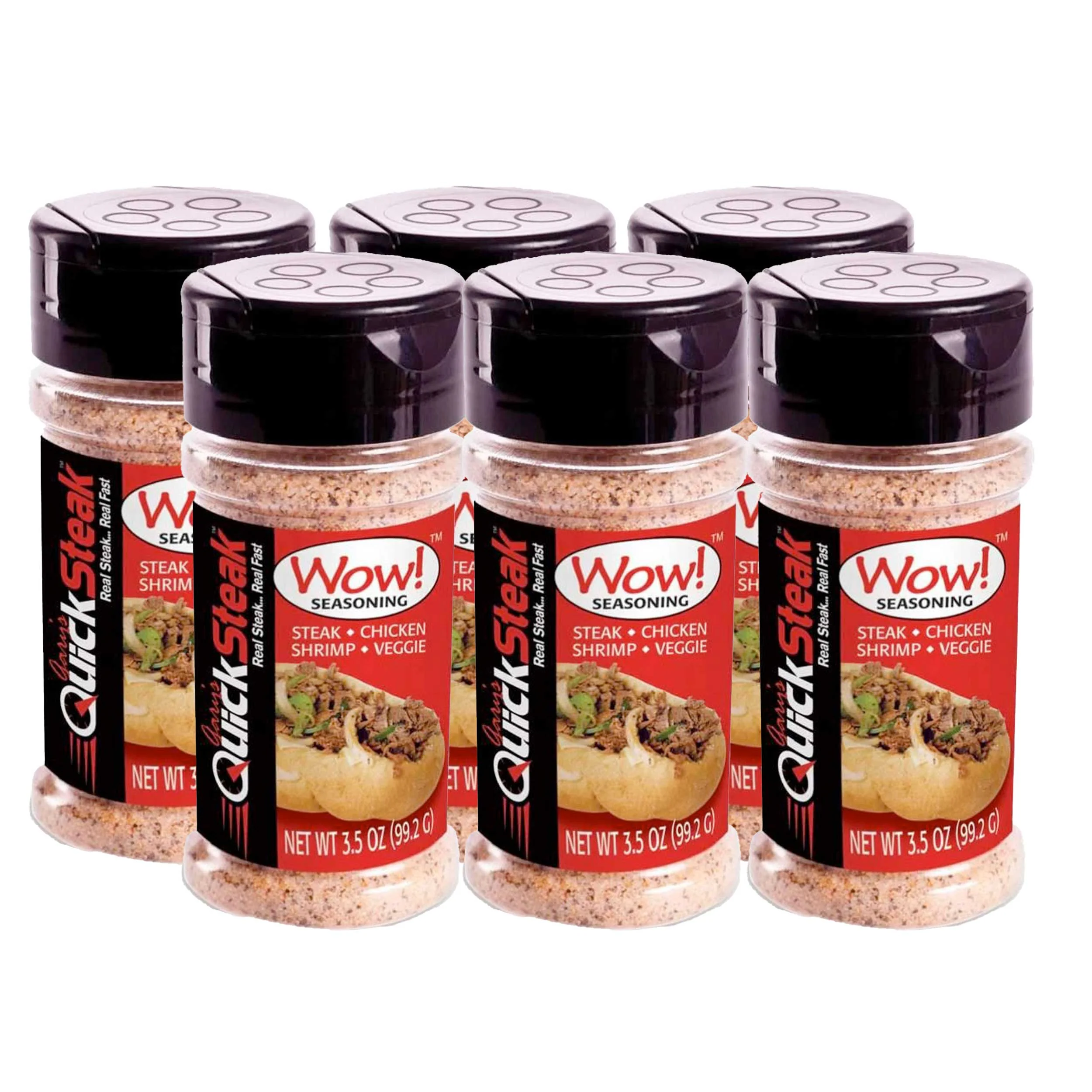 Wow! Seasoning | Pack of 6 | 3.5 oz | Gluten Free | Gary's QuickSteak