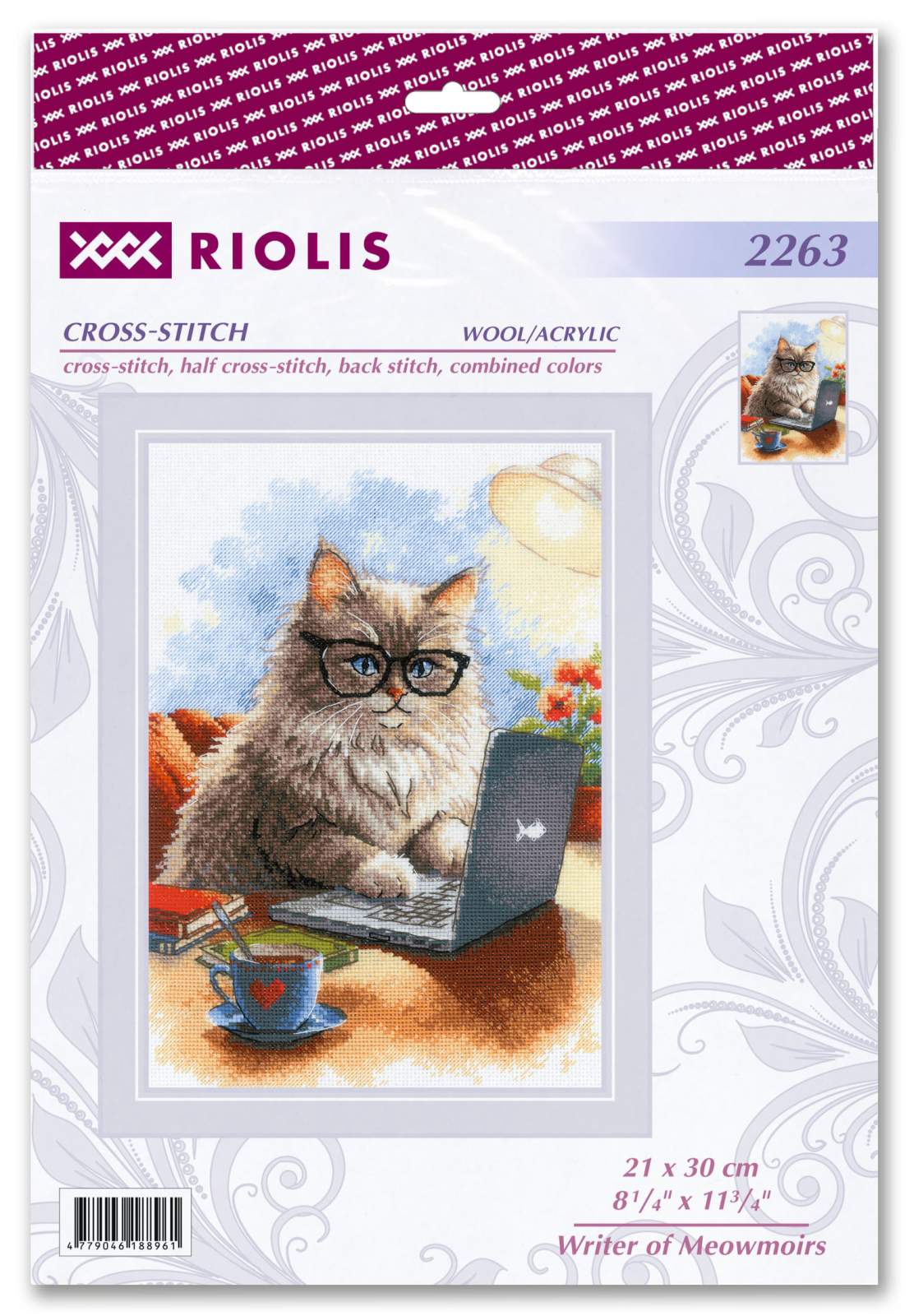 Writer of Meowmoirs R2263 Counted Cross Stitch Kit - Image 2