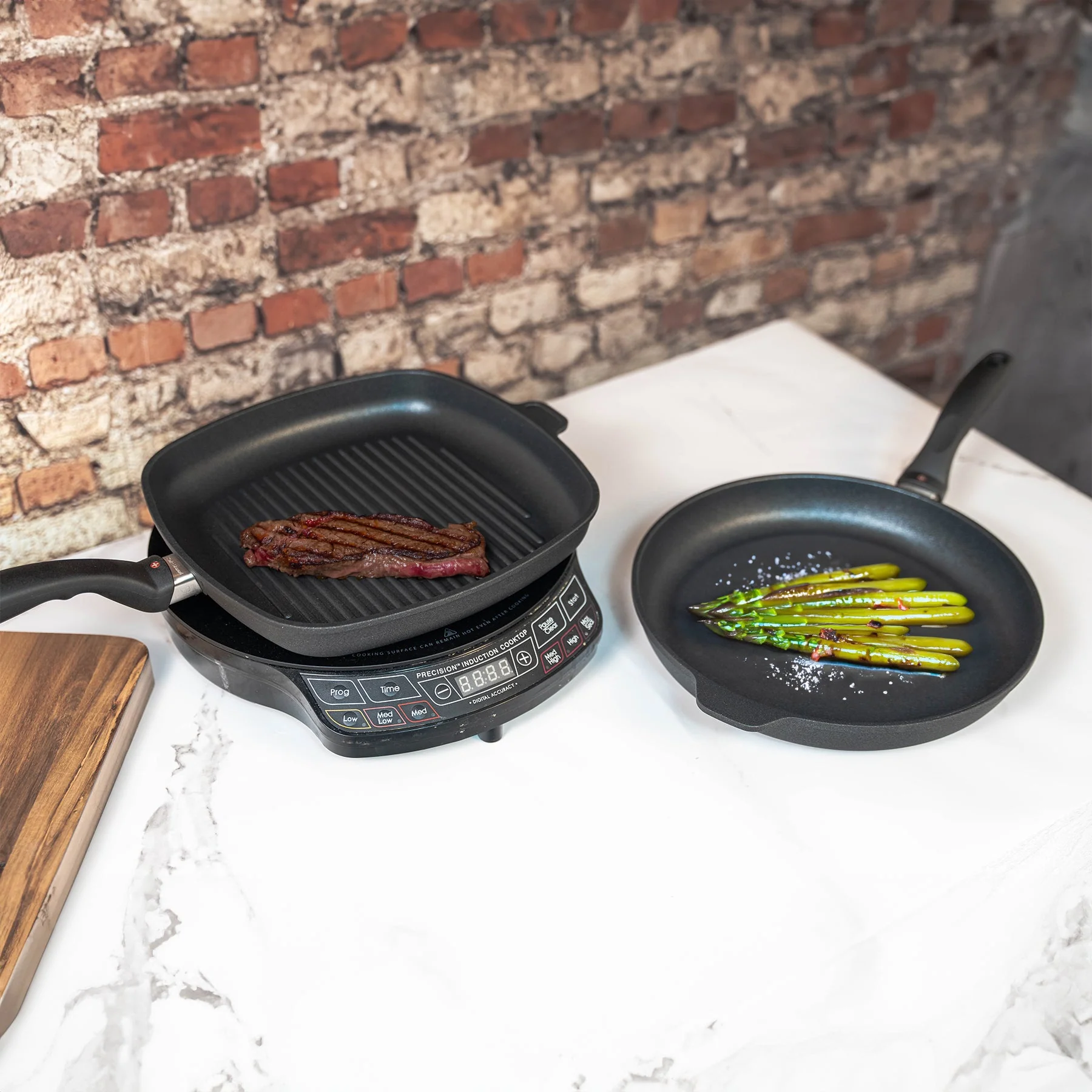 XD Nonstick 2-Piece Set - Fry Pan & Grill Pan - Induction - Image 2