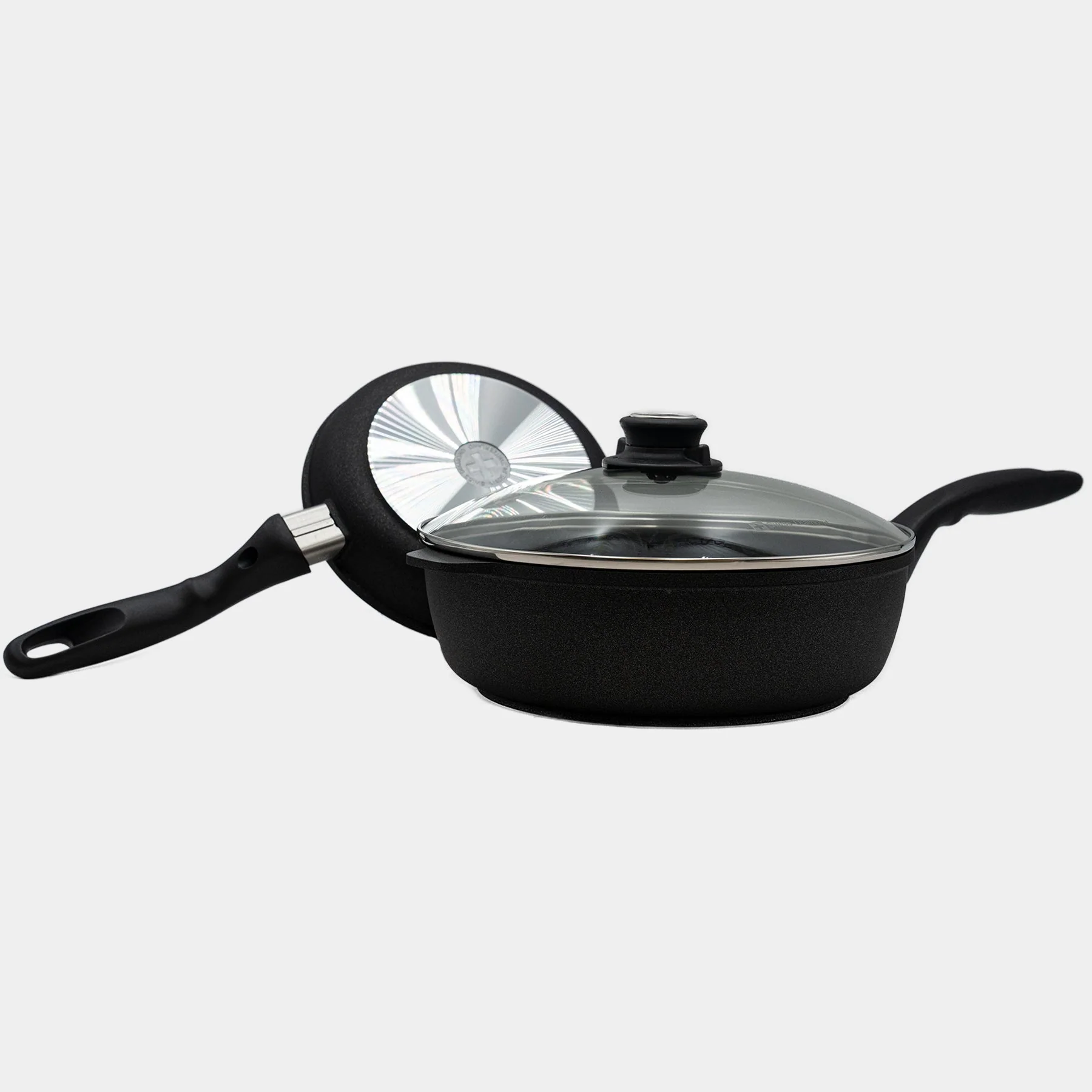 XD Nonstick 8" Fry Pan and 3.8 qt Saute Pan with Glass Lid Set - Image 4