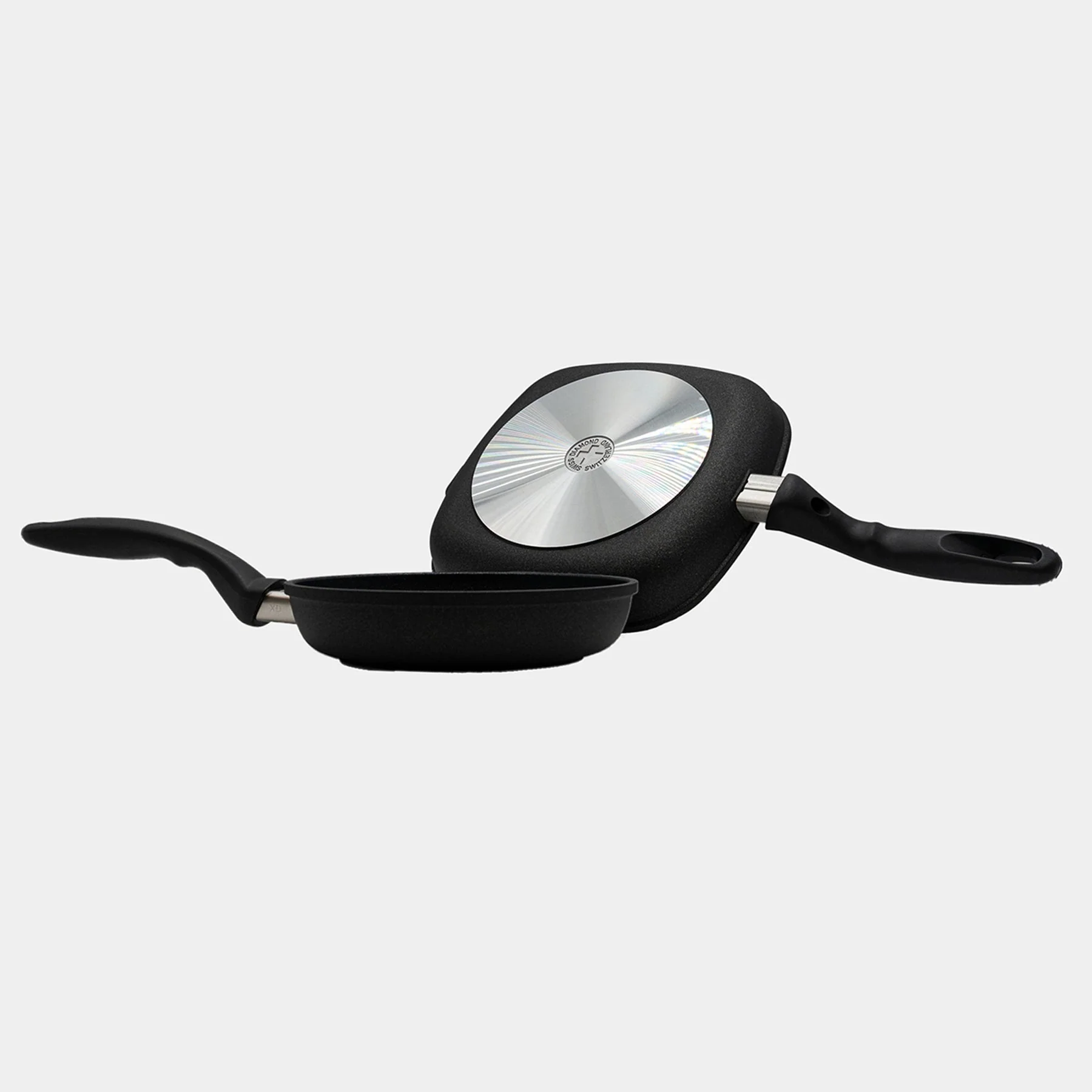 XD Nonstick 8" Fry Pan and 9.5"x 9.5" Grill Pan Set - Image 4