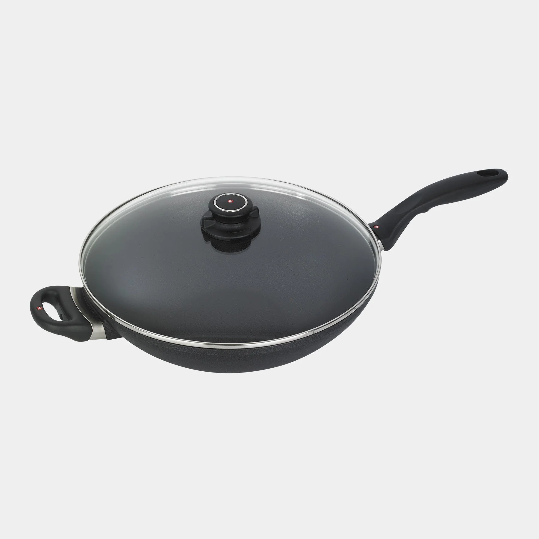 XD Nonstick Wok with Glass Lid - Induction - Image 4