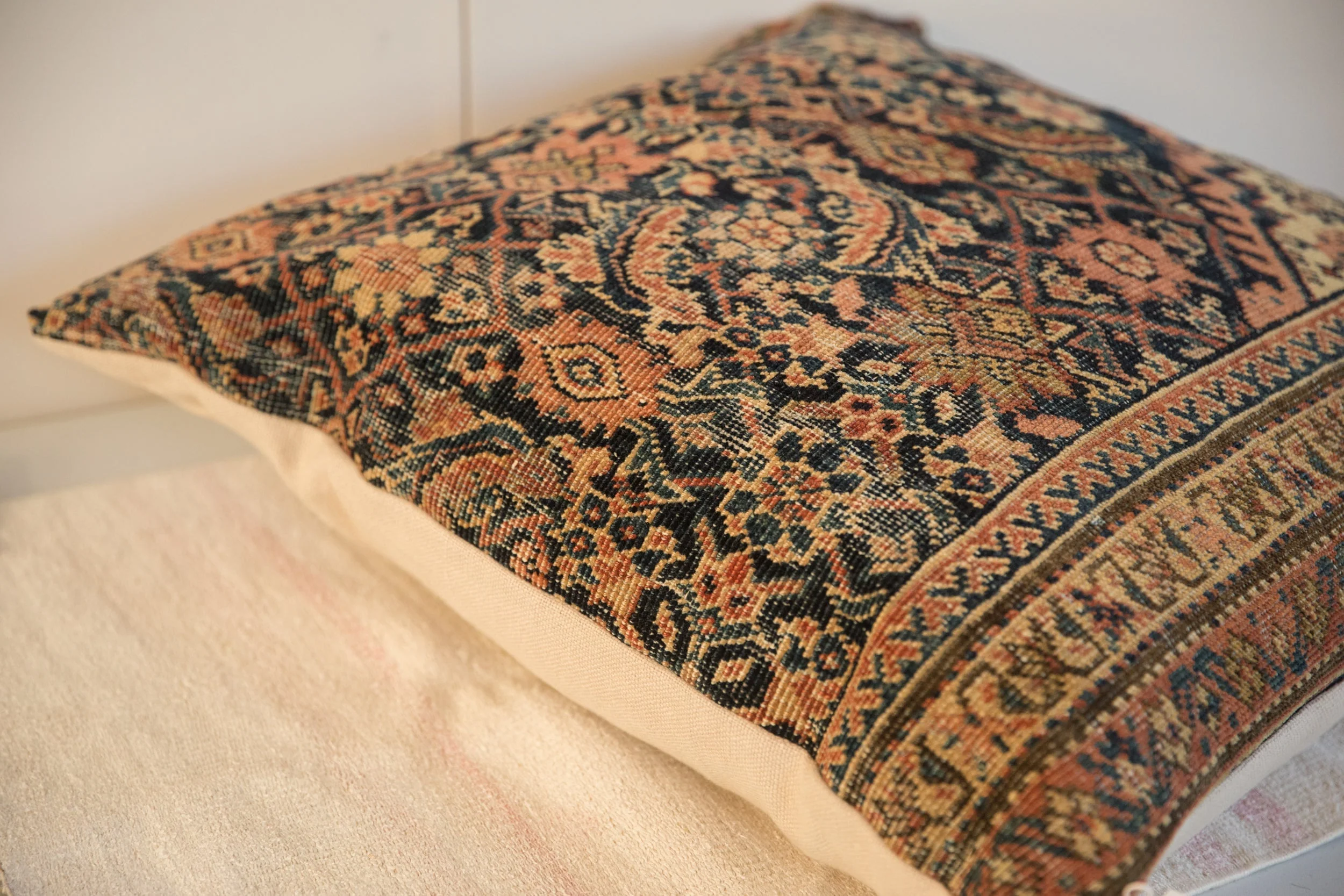 XL Vintage Rug Fragment Pillow 24x24 - Image 2