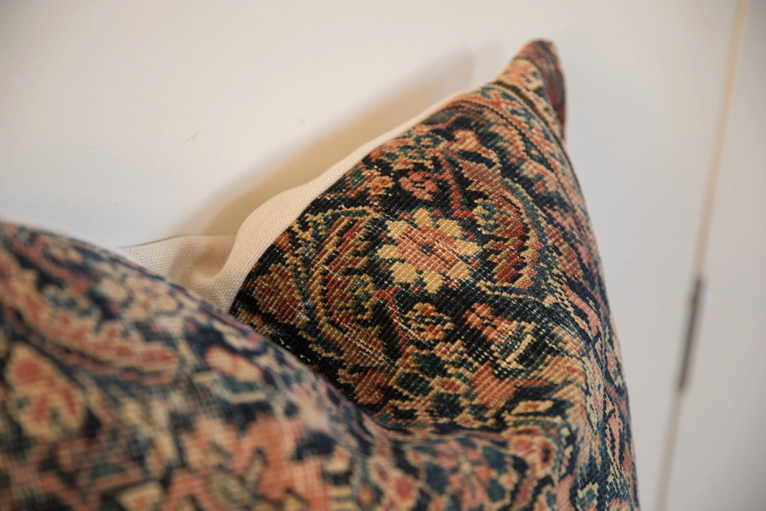 XL Vintage Rug Fragment Pillow 24x24 - Image 4